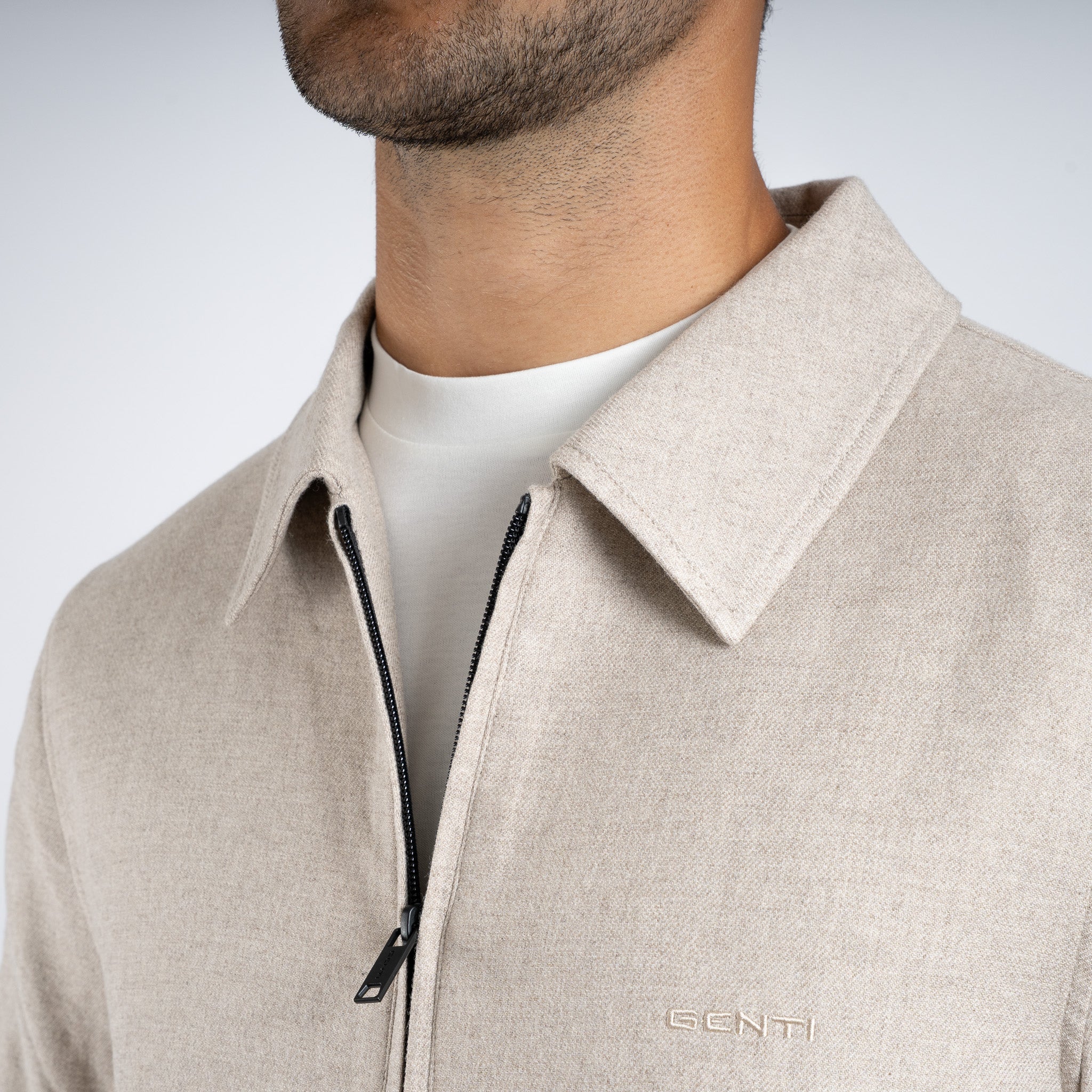 Genti Overshirt Beige | Merino