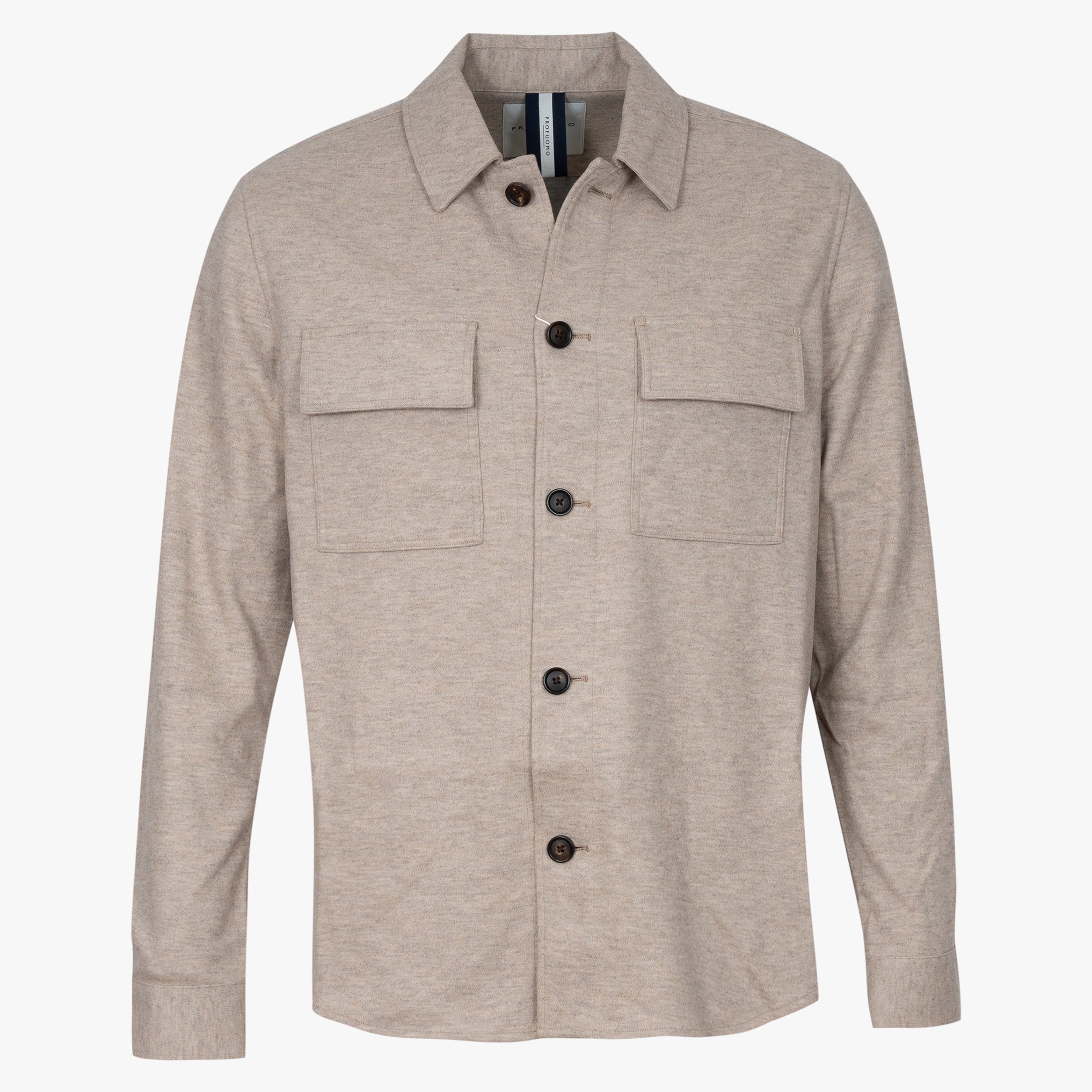 Profuomo Overshirt Beige | Knitted