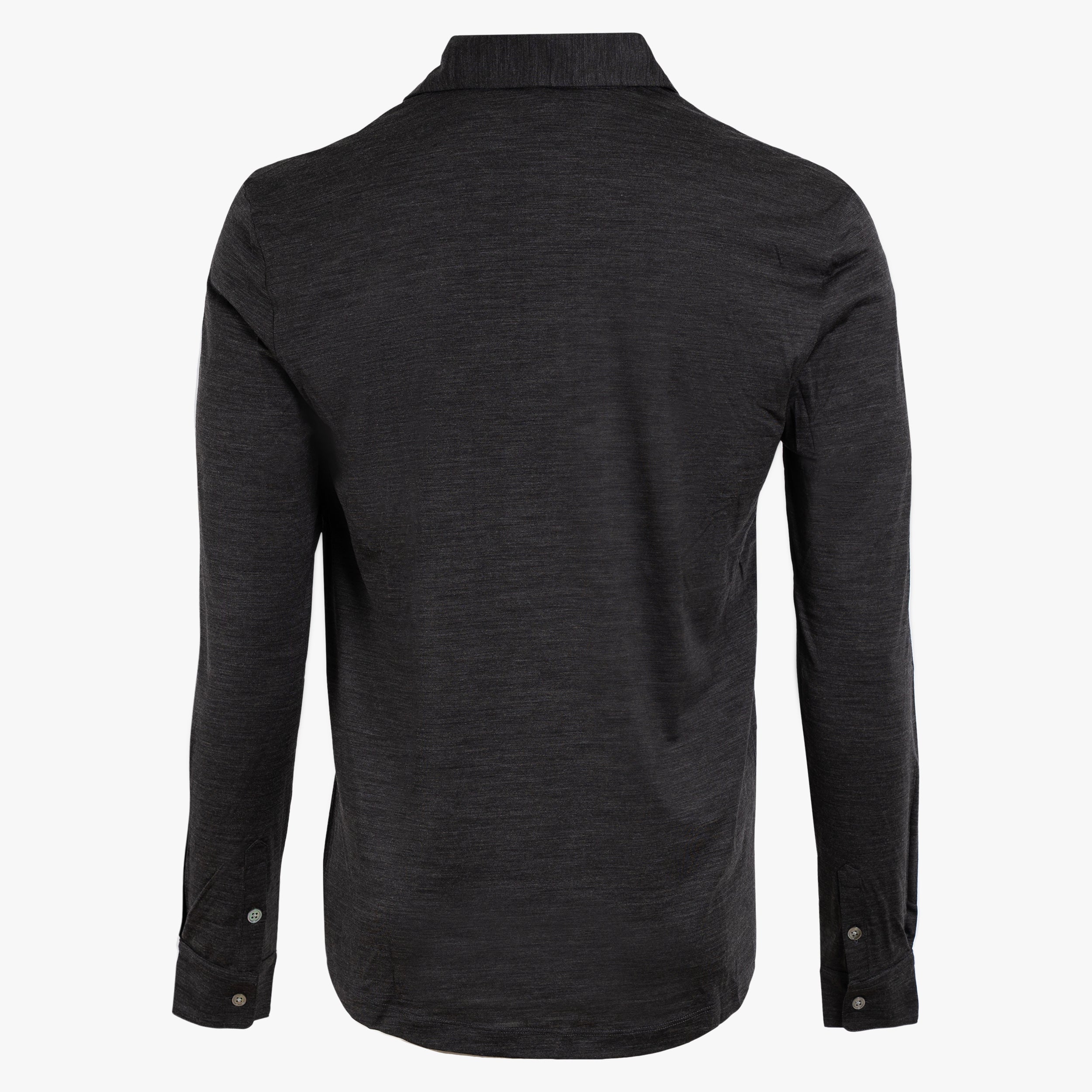 Profuomo Polo Lange Mouwen Bruin | Merino Polo
