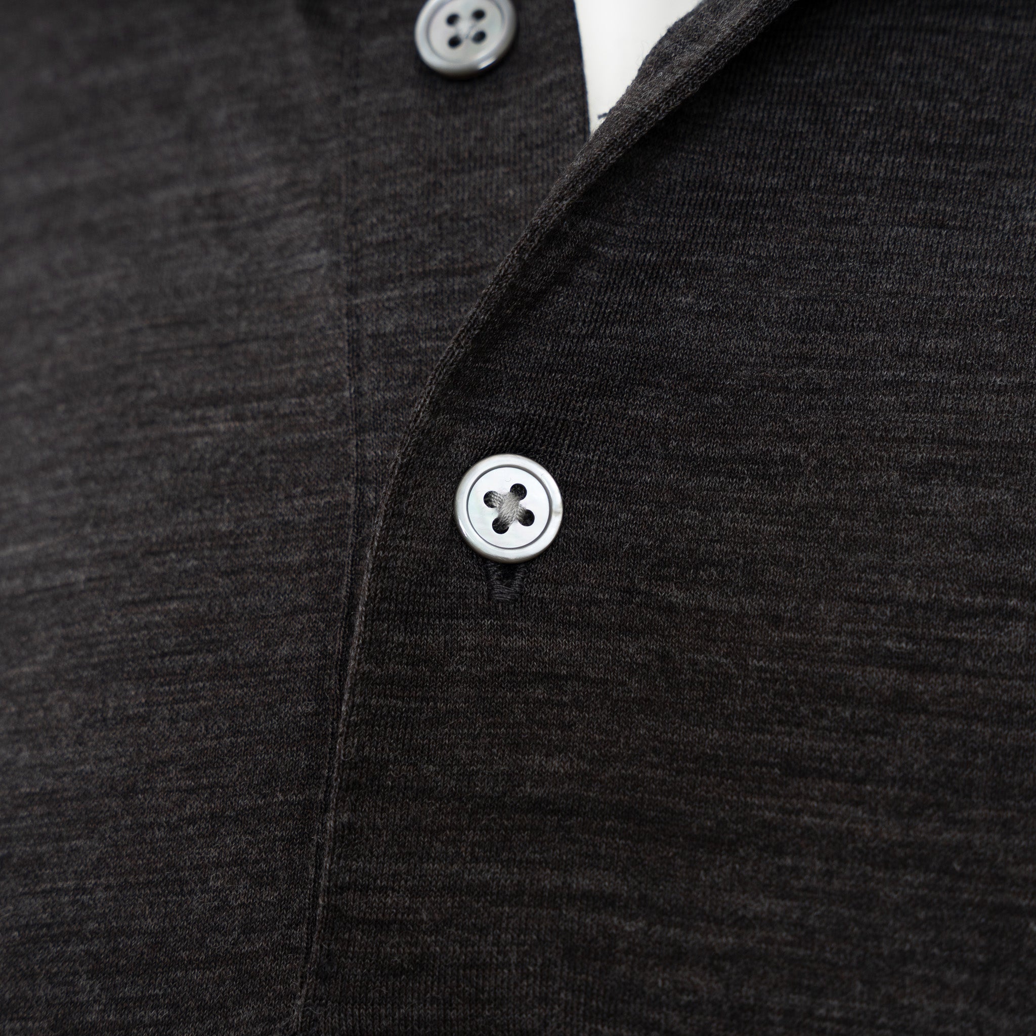 Profuomo Polo Lange Mouwen Bruin | Merino Polo