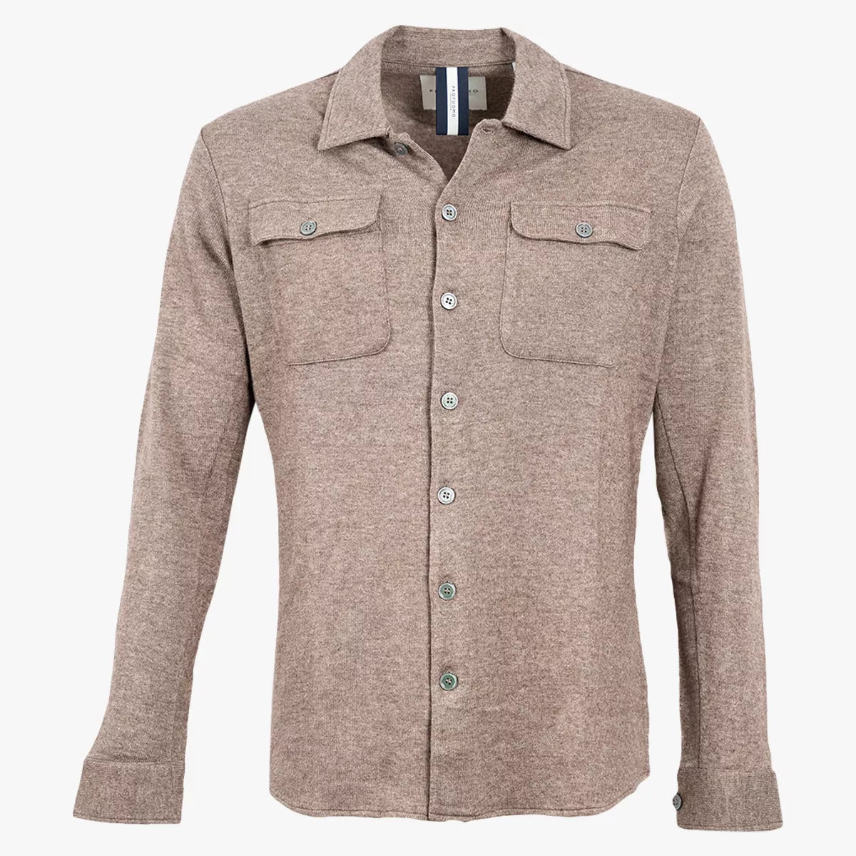 Profuomo Overshirt bruin | Knitted