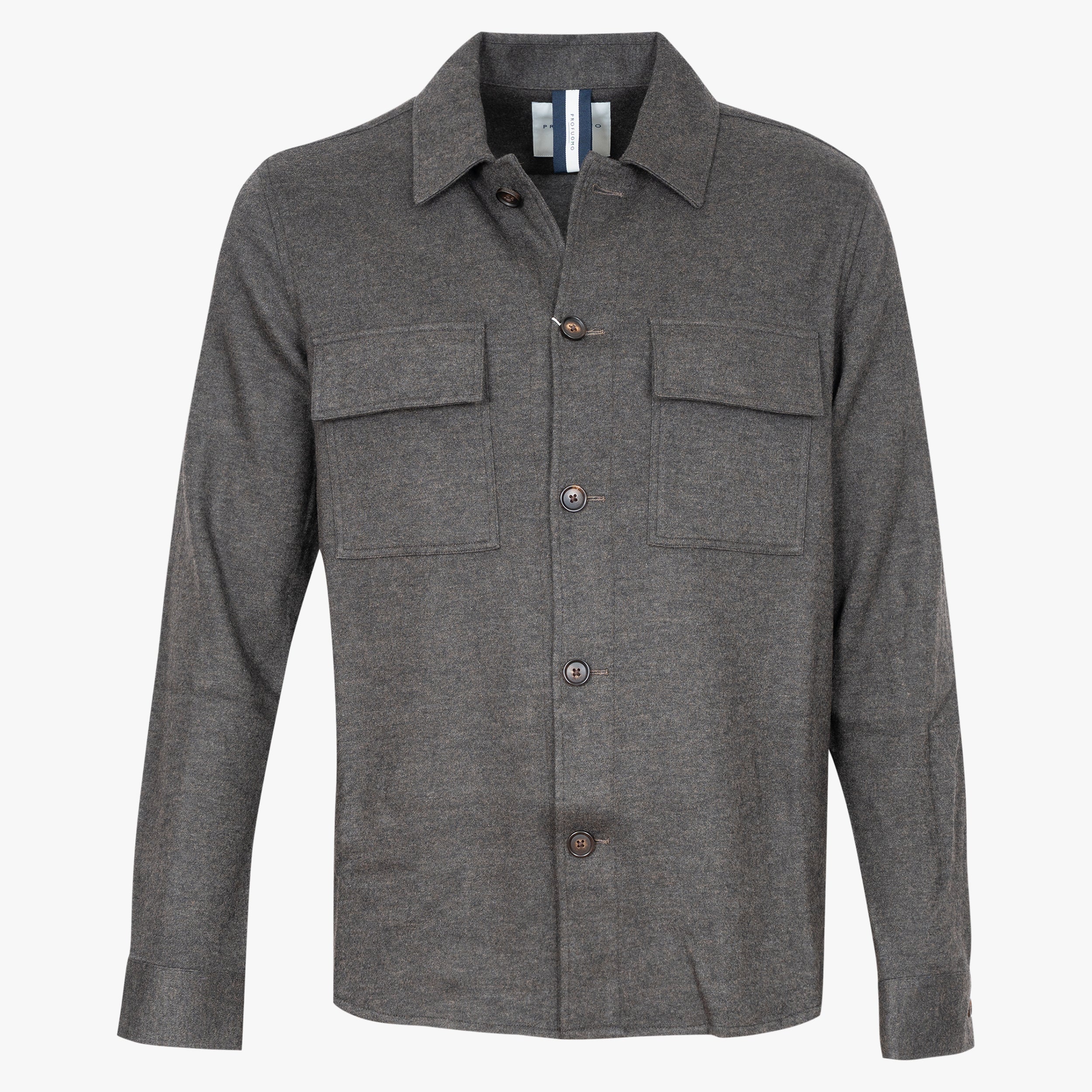 Profuomo Overshirt Bruin | Knitted