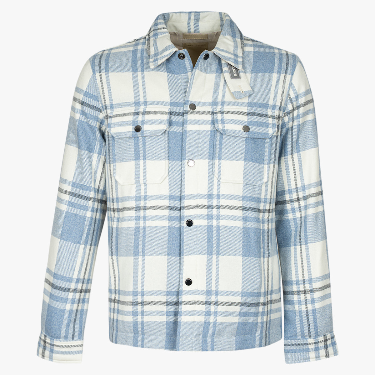 Woolrich Gevoerd Overshirt Lichblauwe Ruit | Alaskan