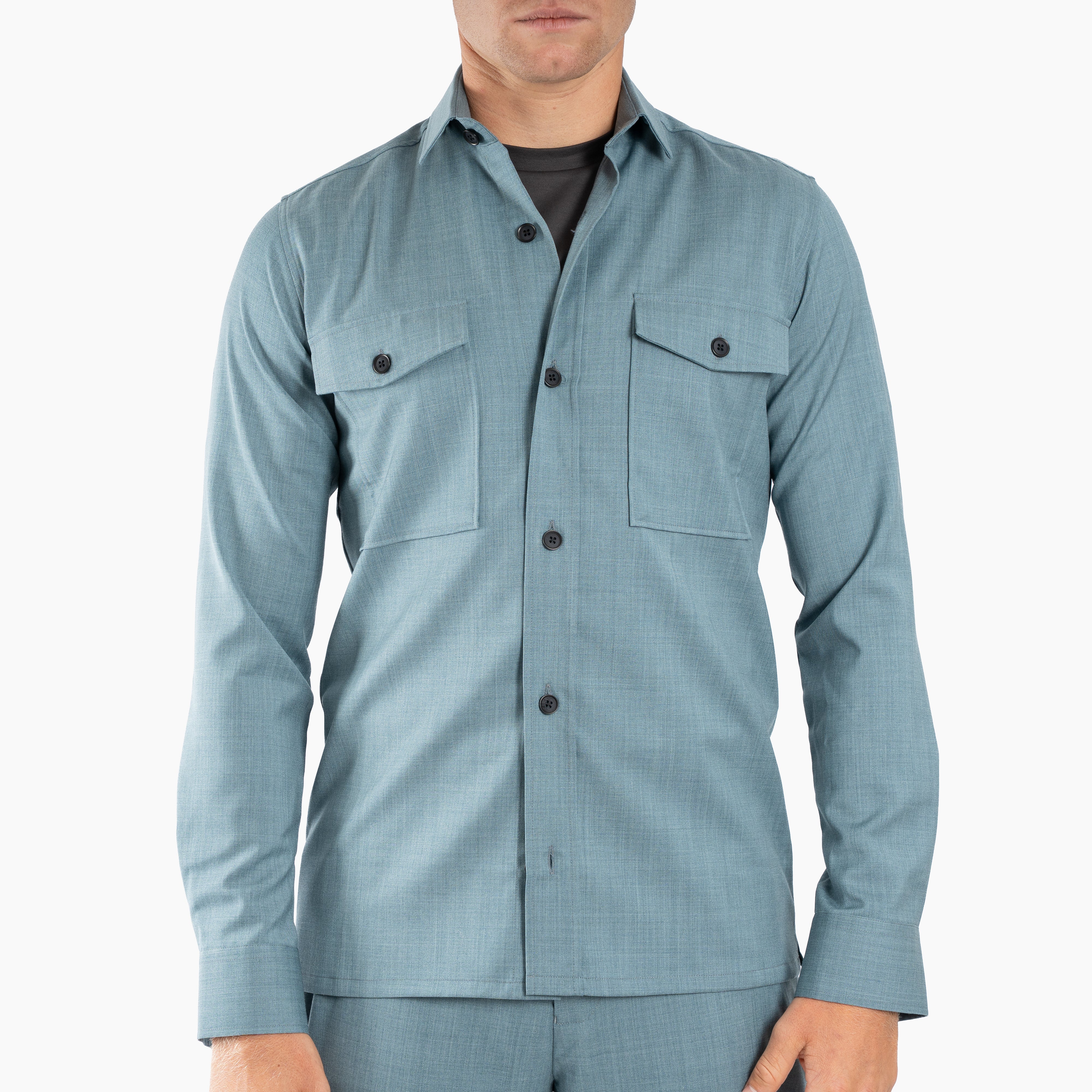 Genti Overshirt Lichtblauw | Dynamic Fabric