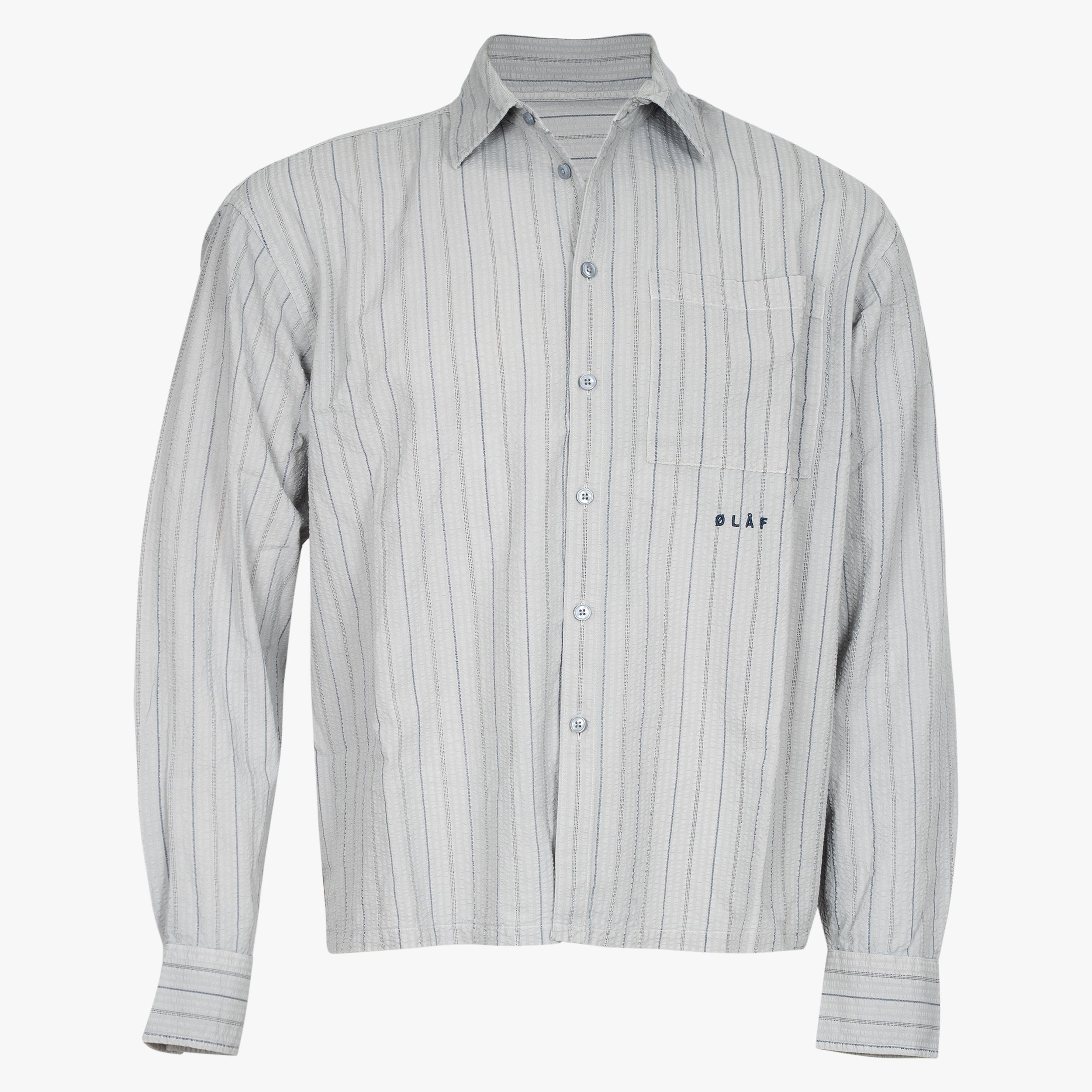 Olaf Overhemd Gestreept Blauw | Striped Boxy Shirts