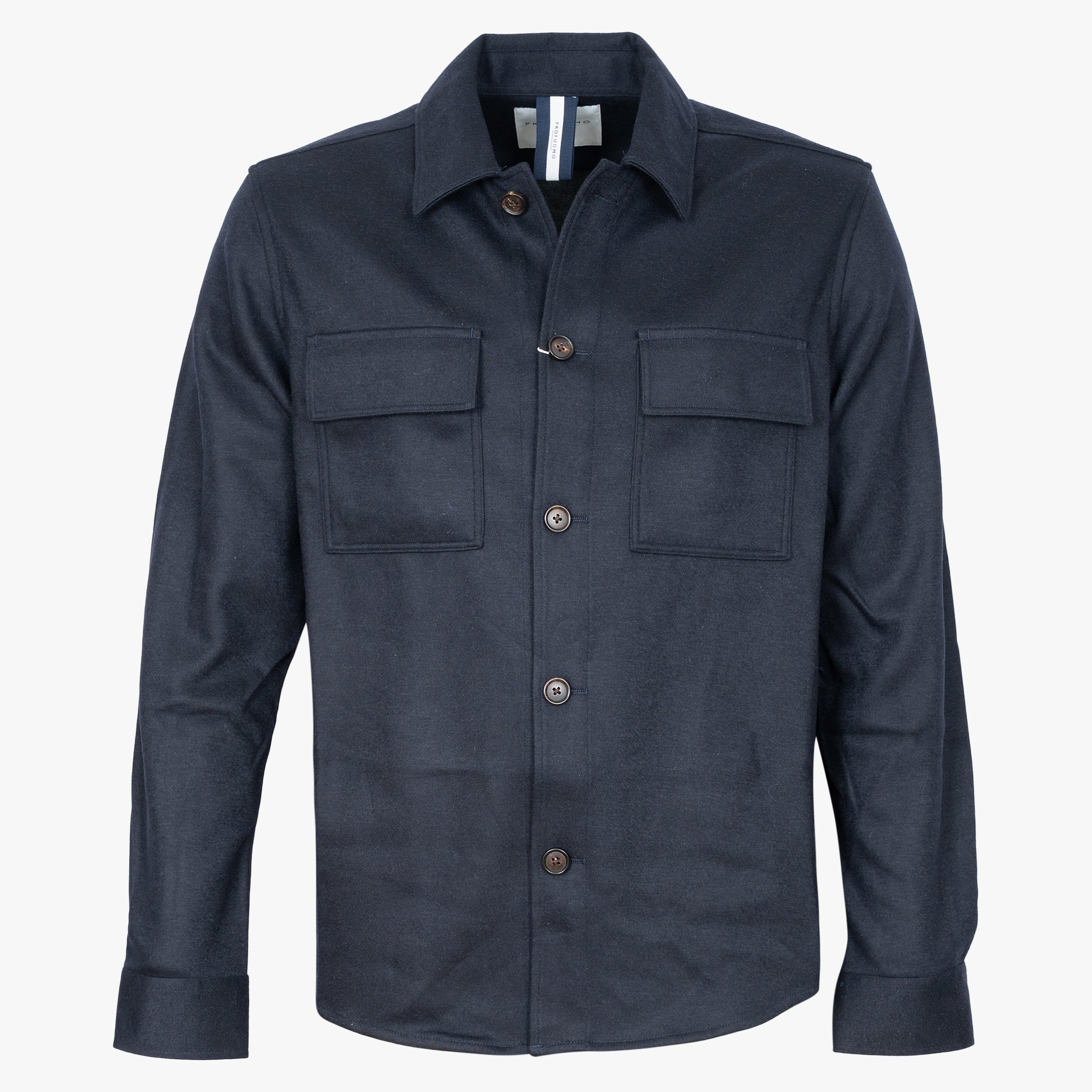 Profuomo Overshirt Donkerblauw | Knitted