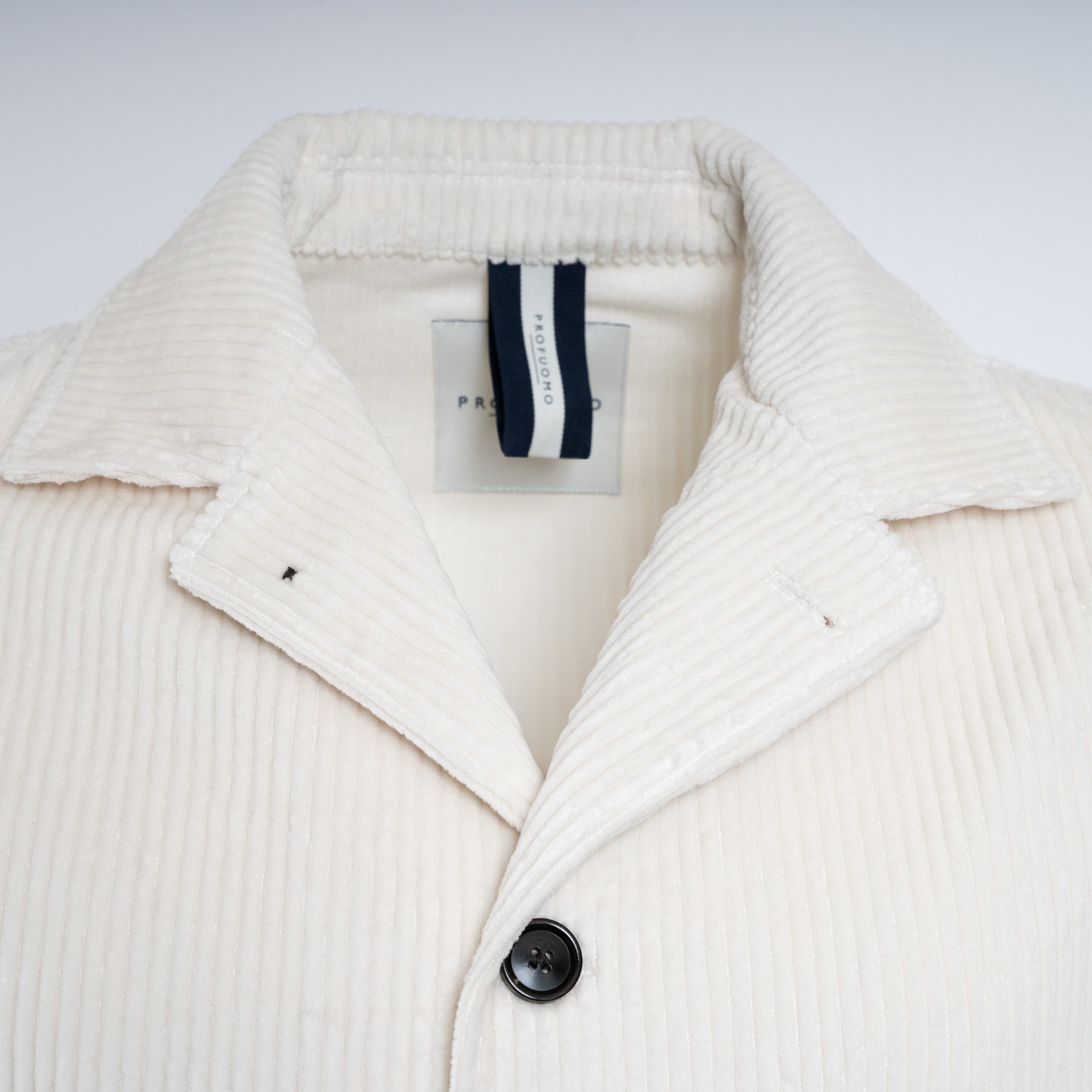 Profuomo Overshirt Off-White | Corduroy