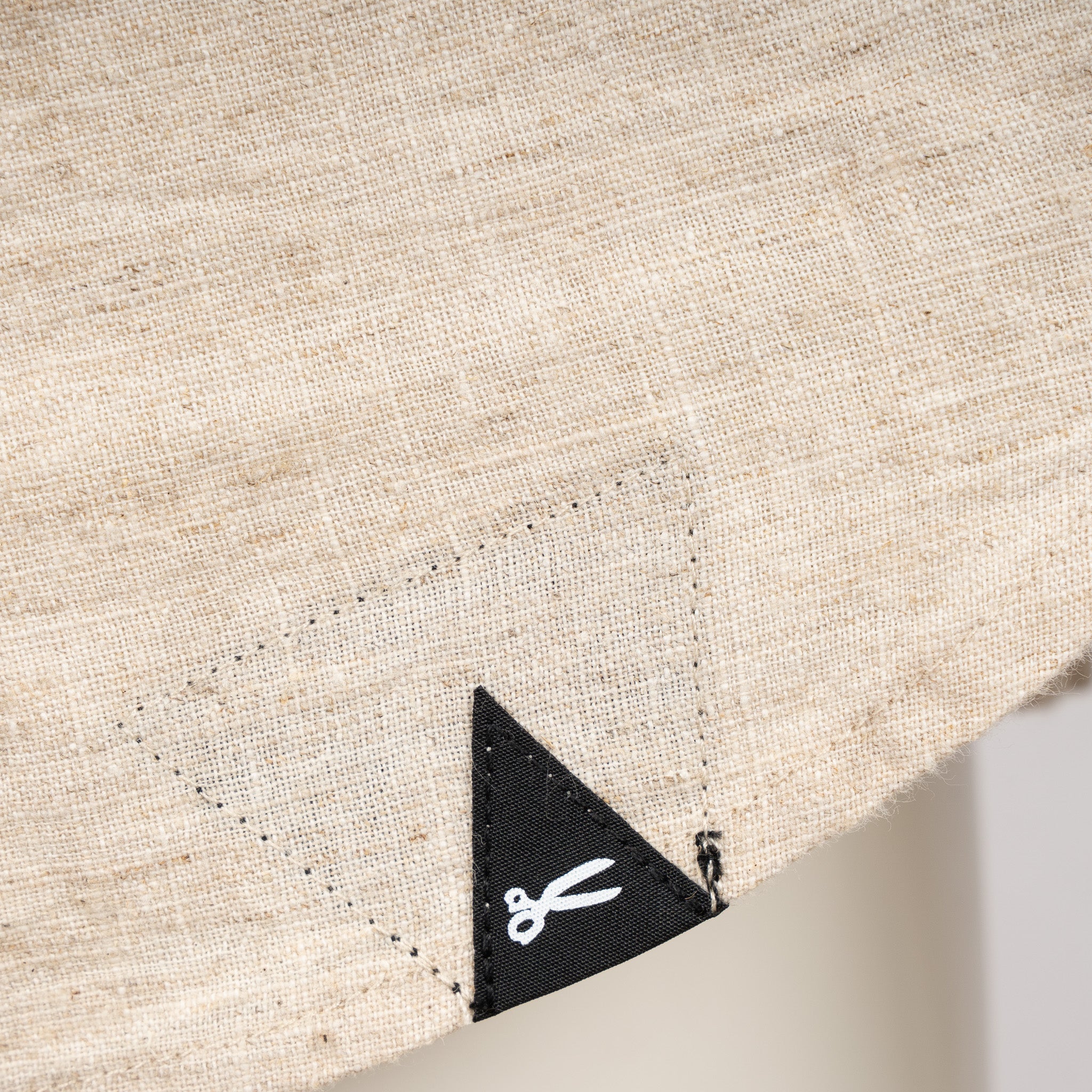 Denham Linnen Overhemd Zand | Scissor Button Down