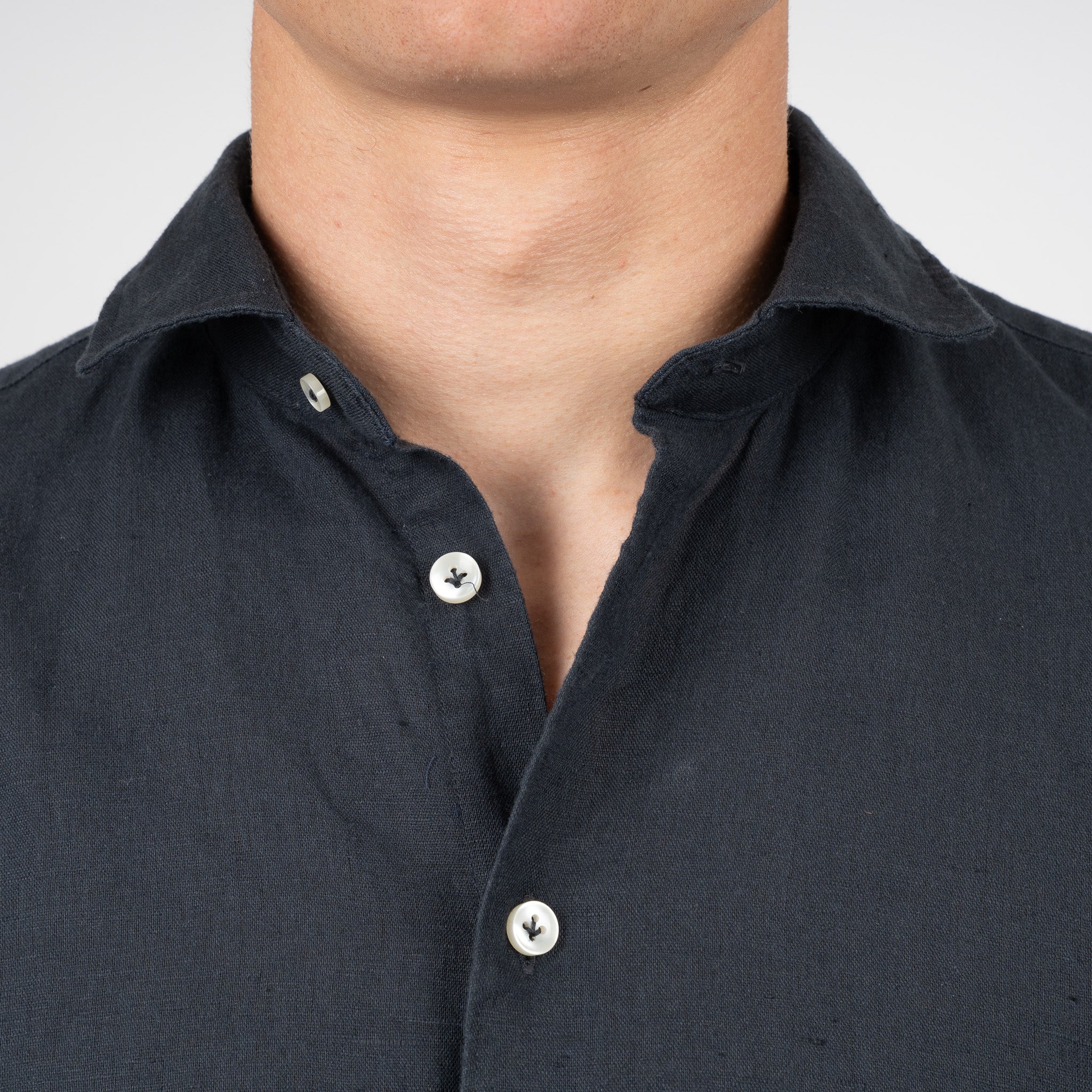 SEVEN DIALS Linnen Overhemd Donkergrijs | Jerred