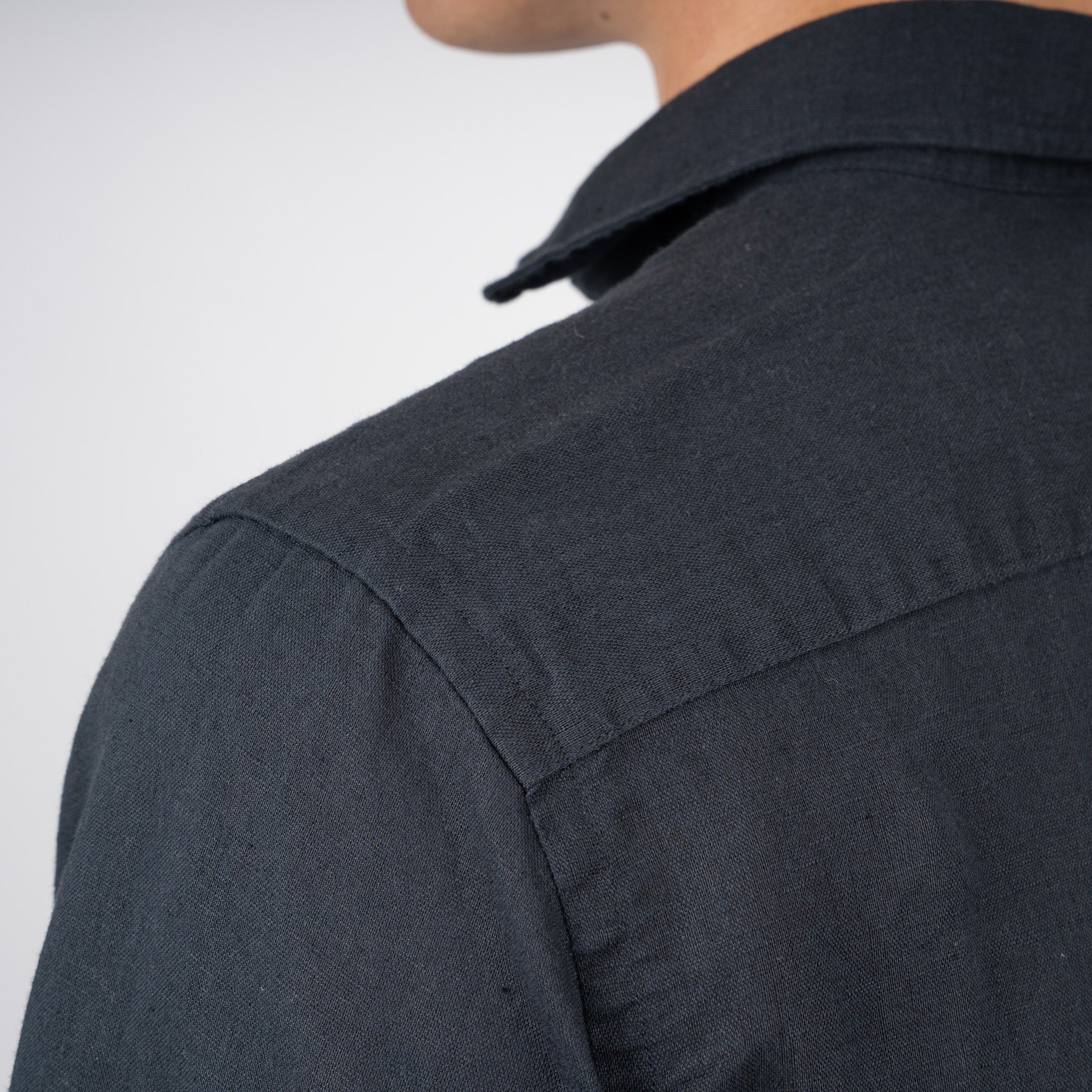 SEVEN DIALS Linnen Overhemd Donkergrijs | Jerred