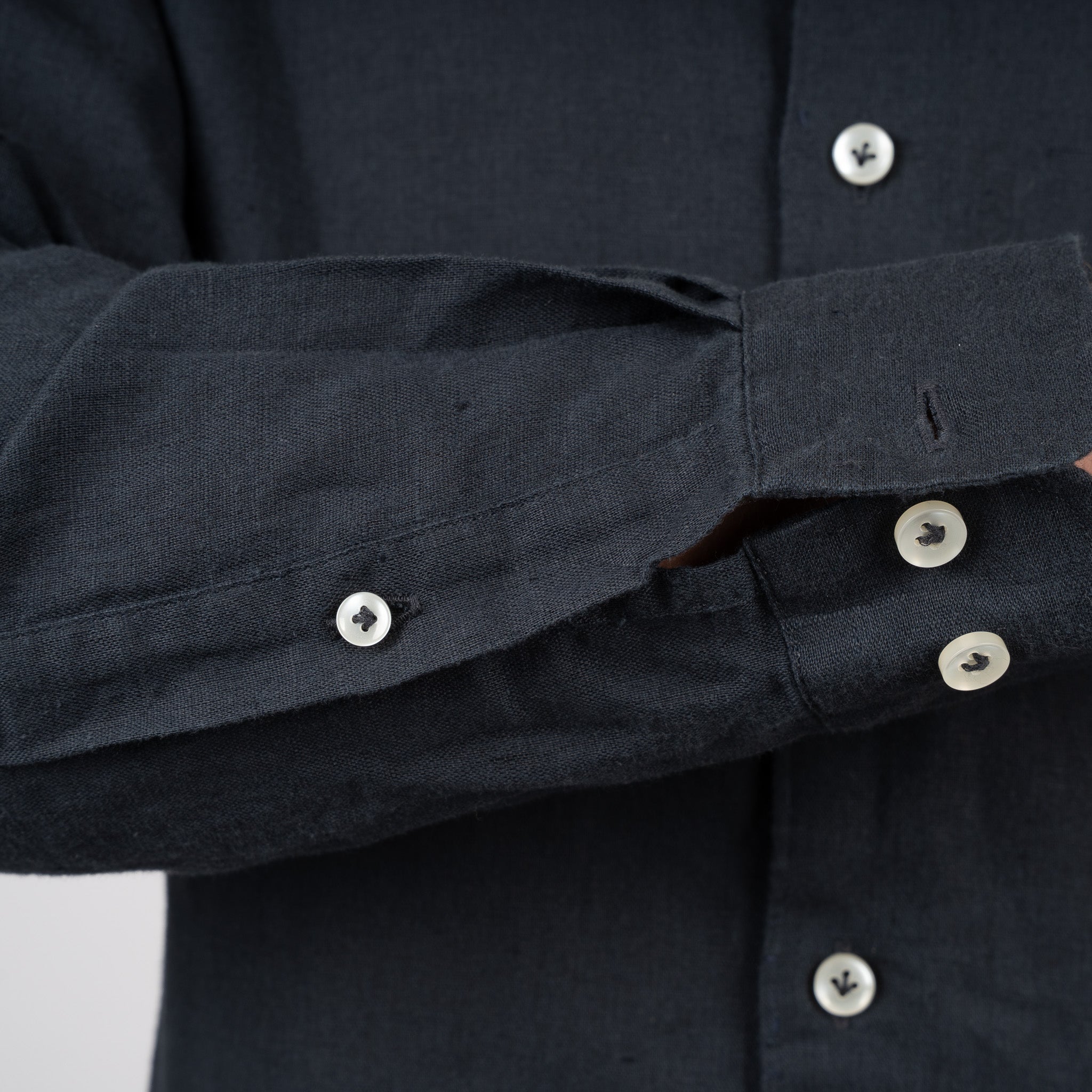 SEVEN DIALS Linnen Overhemd Donkergrijs | Jerred