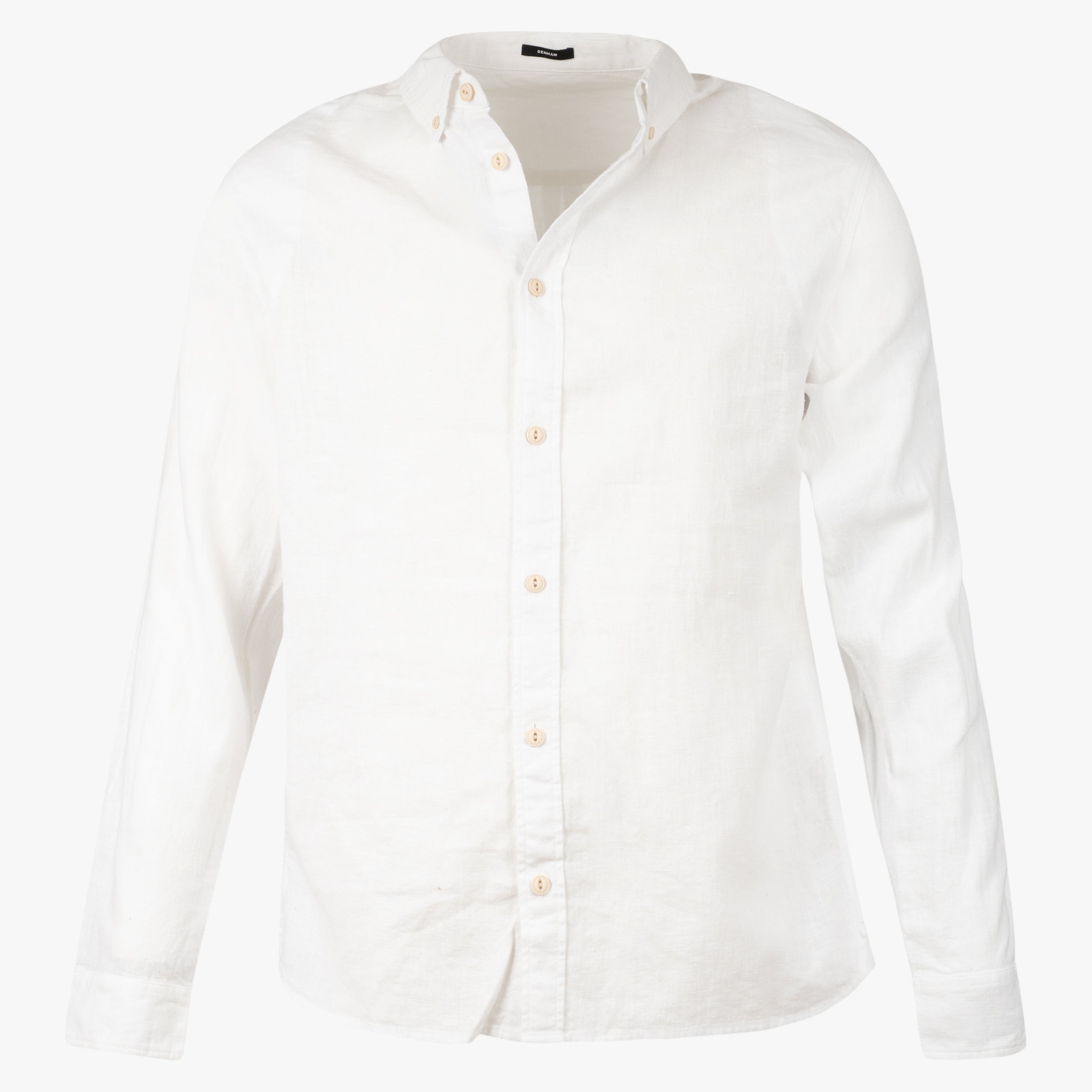 Denham Linnen Overhemd Wit | Scissor Button Down
