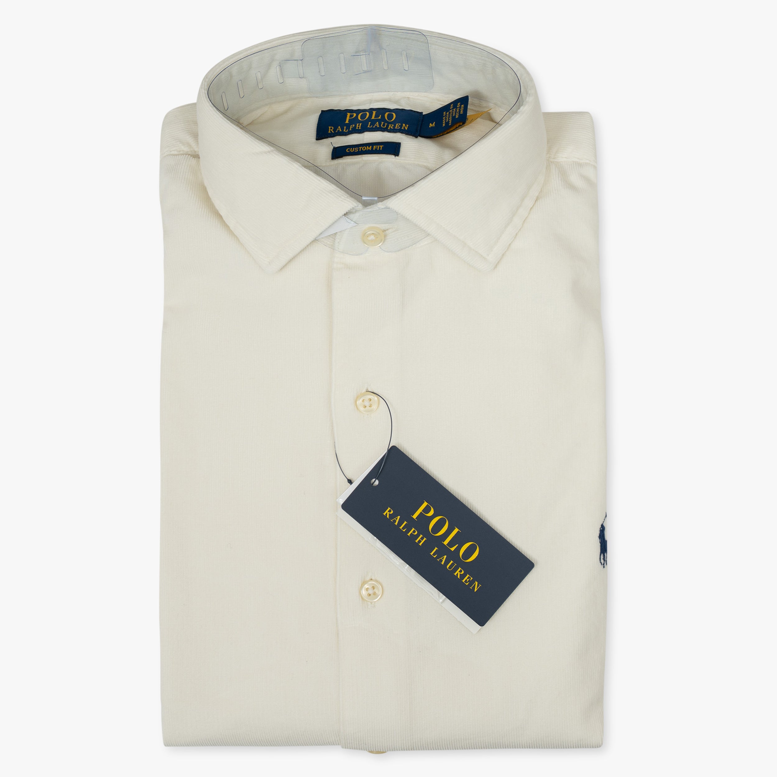 Ralph Lauren Overhemd Corduroy Crème | Custom Fit