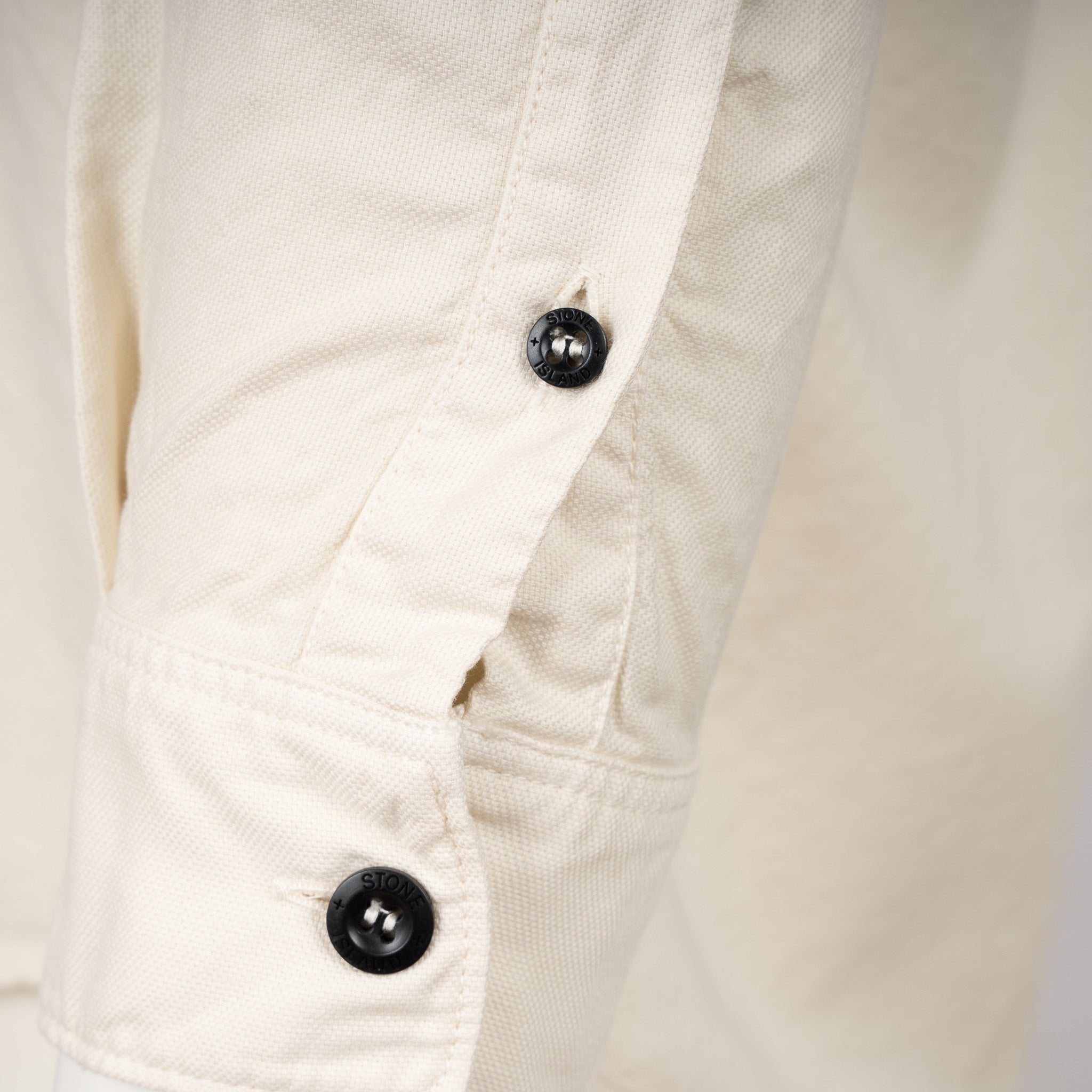 Stone Island Overhemd Crème | Organic Cotton Oxford
