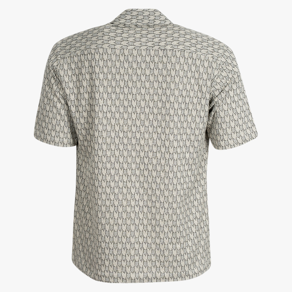 Genti Korte Mouwen Overhemd Beige Print | Sunset