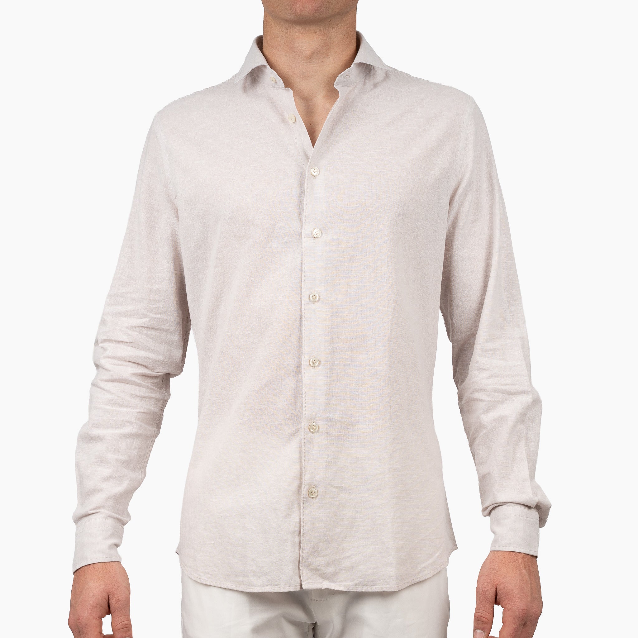 SEVEN DIALS Linnen Overhemd Beige | Jerred