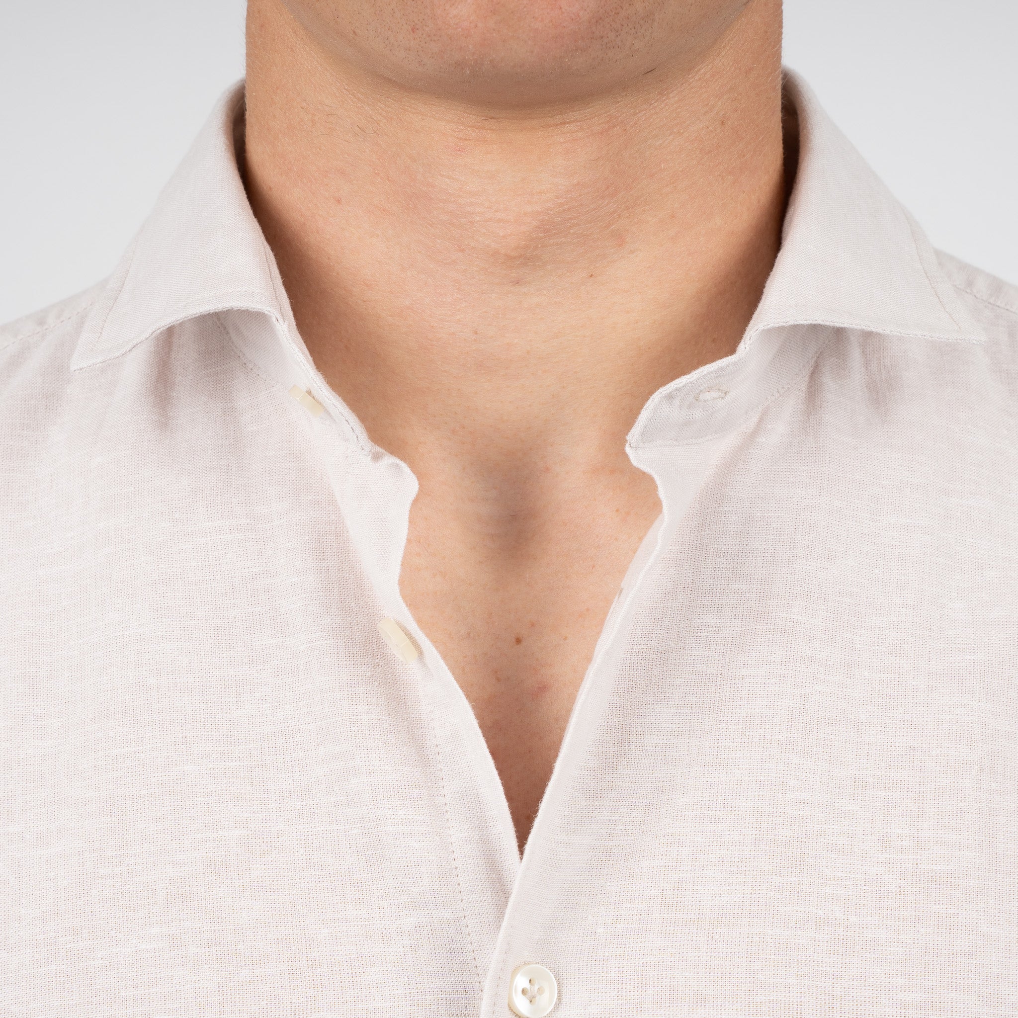 SEVEN DIALS Linnen Overhemd Beige | Jerred