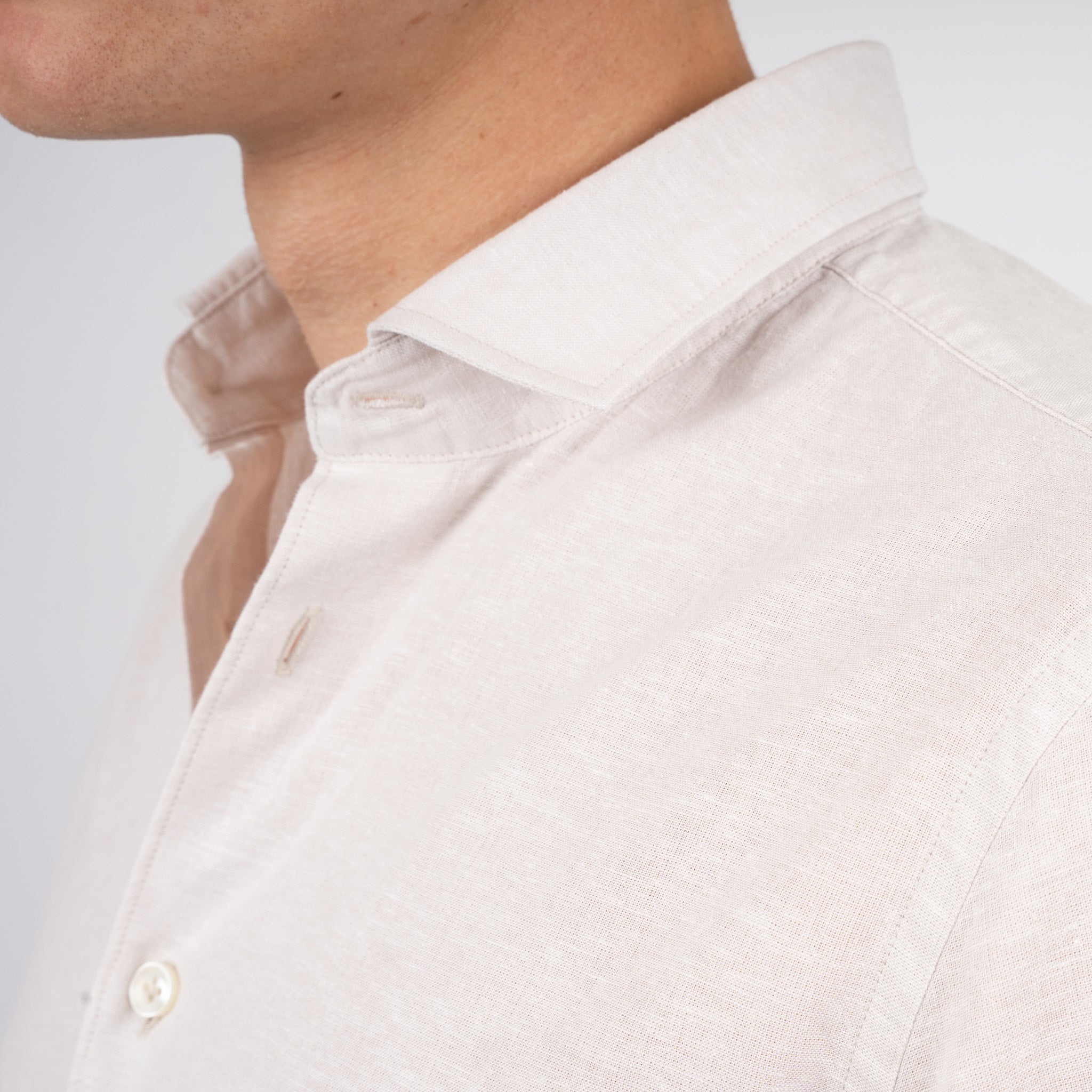 SEVEN DIALS Linnen Overhemd Beige | Jerred