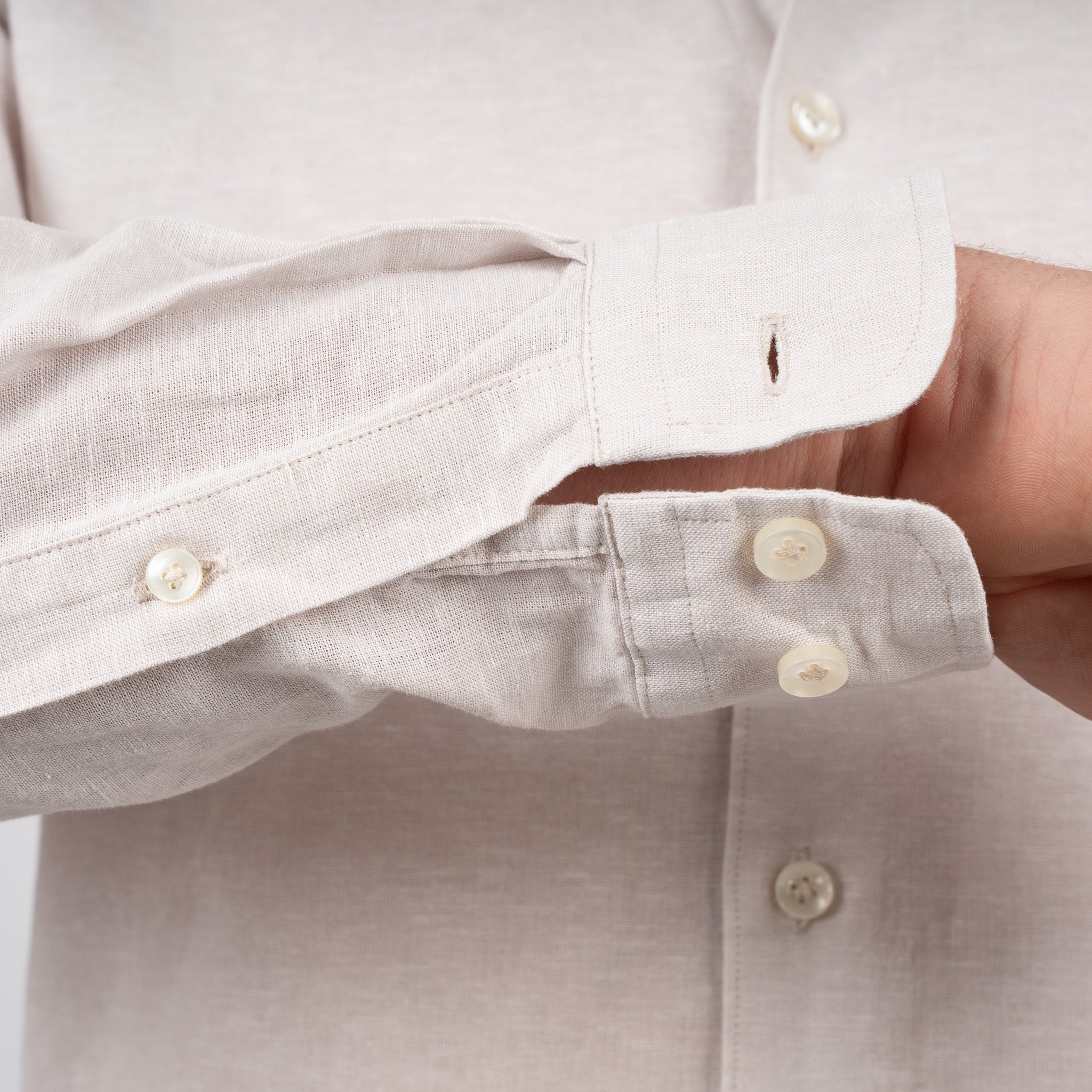 SEVEN DIALS Linnen Overhemd Beige | Jerred