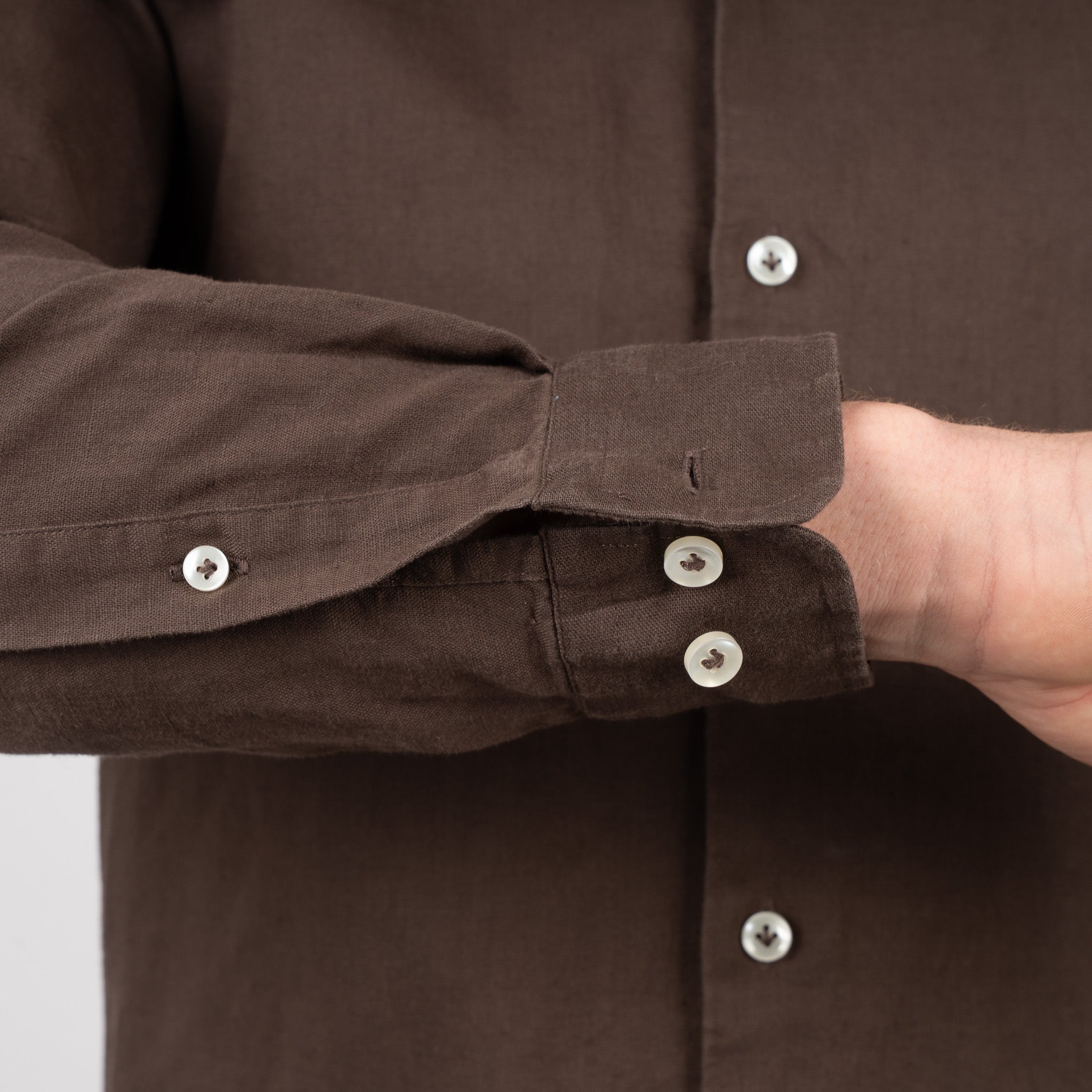 SEVEN DIALS Linnen Overhemd Bruin | Jerred