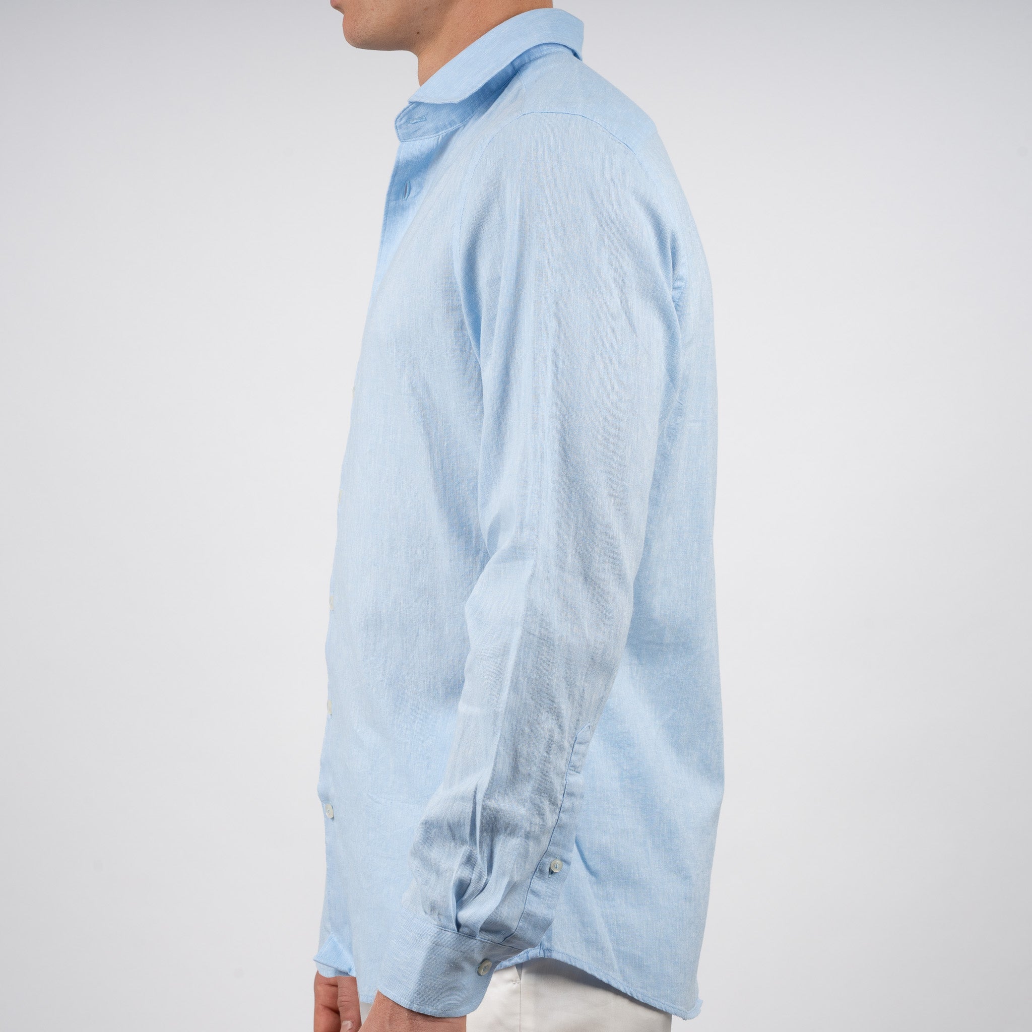 SEVEN DIALS Linnen Overhemd Lichtblauw | Jerred