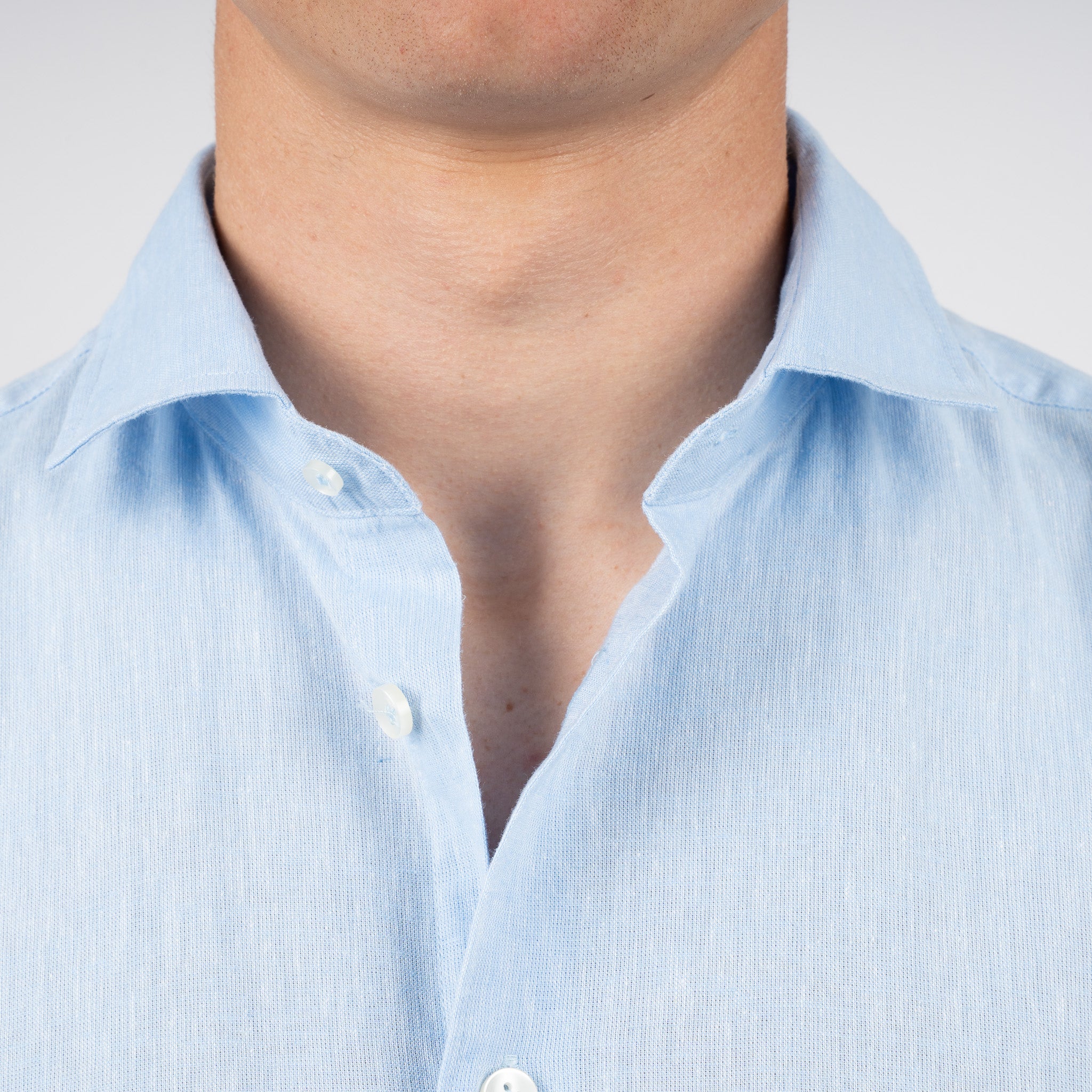 SEVEN DIALS Linnen Overhemd Lichtblauw | Jerred