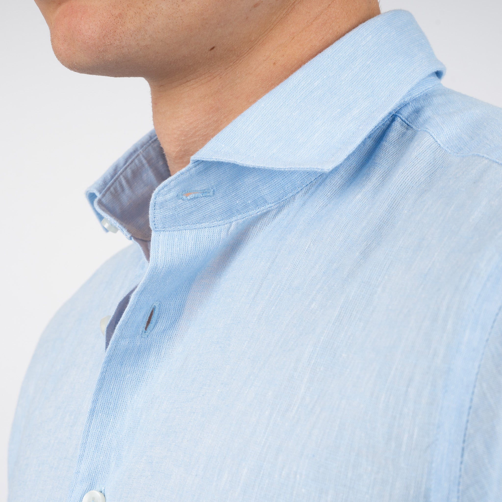 SEVEN DIALS Linnen Overhemd Lichtblauw | Jerred