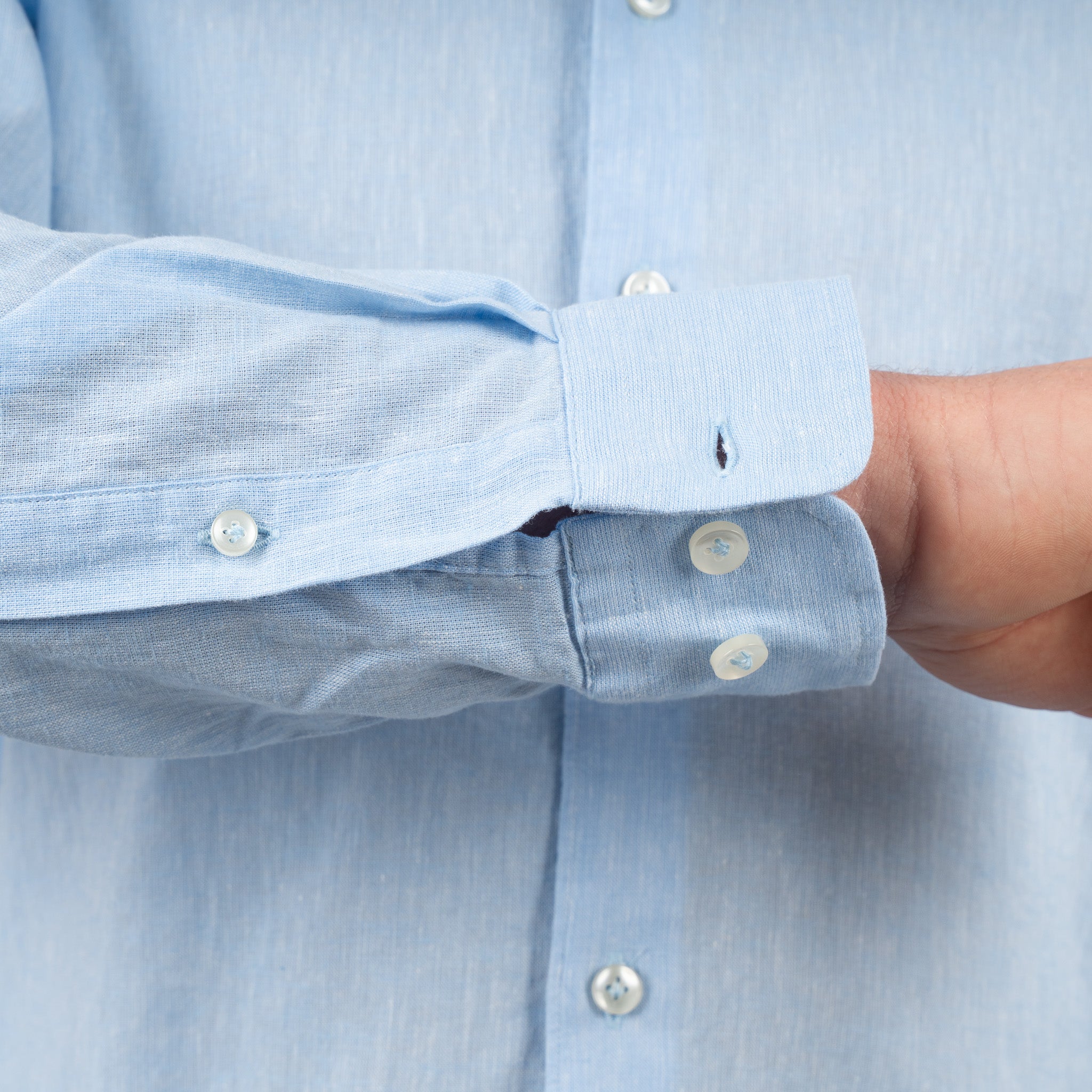 SEVEN DIALS Linnen Overhemd Lichtblauw | Jerred