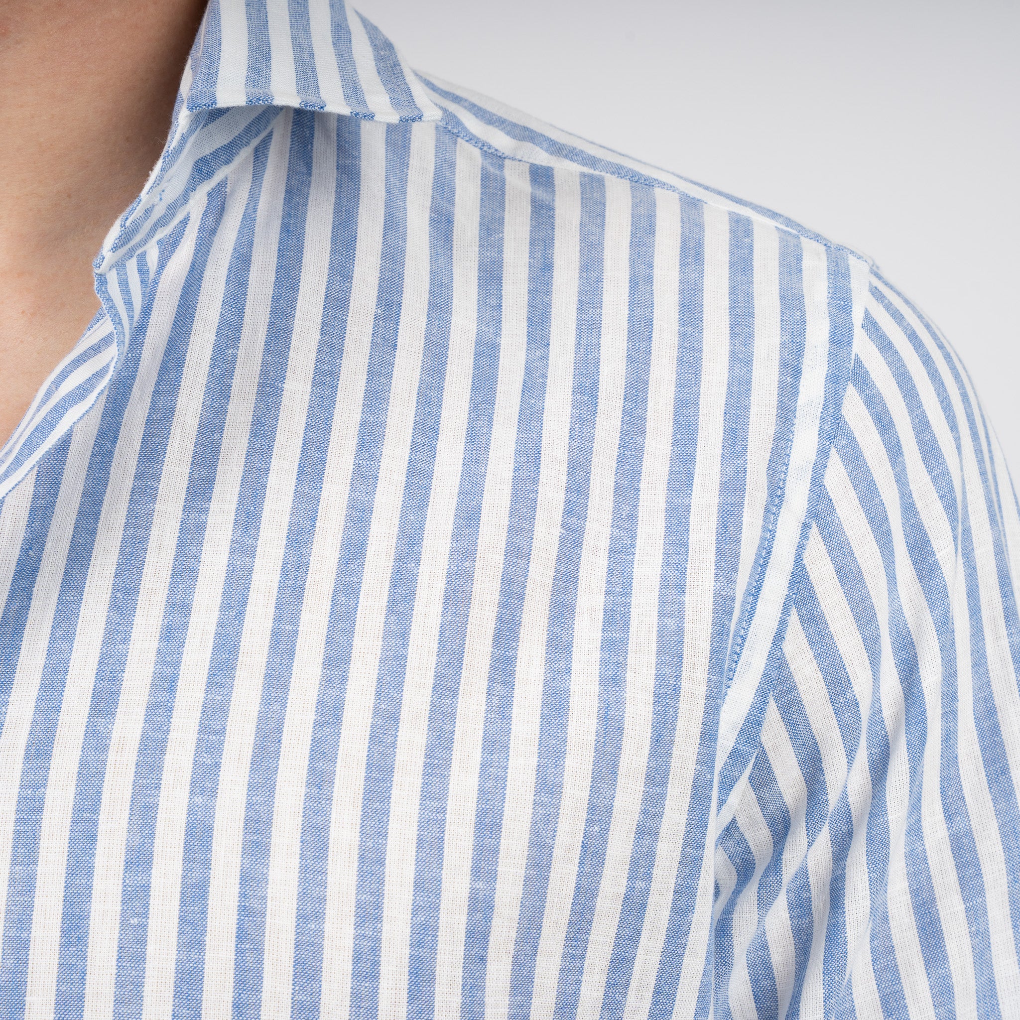 SEVEN DIALS Linnen Overhemd Blauwe Streep | Jerred