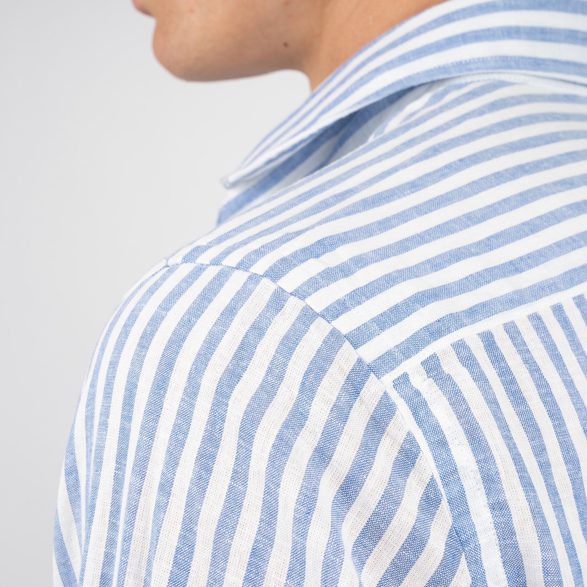 SEVEN DIALS Linnen Overhemd Blauwe Streep | Jerred