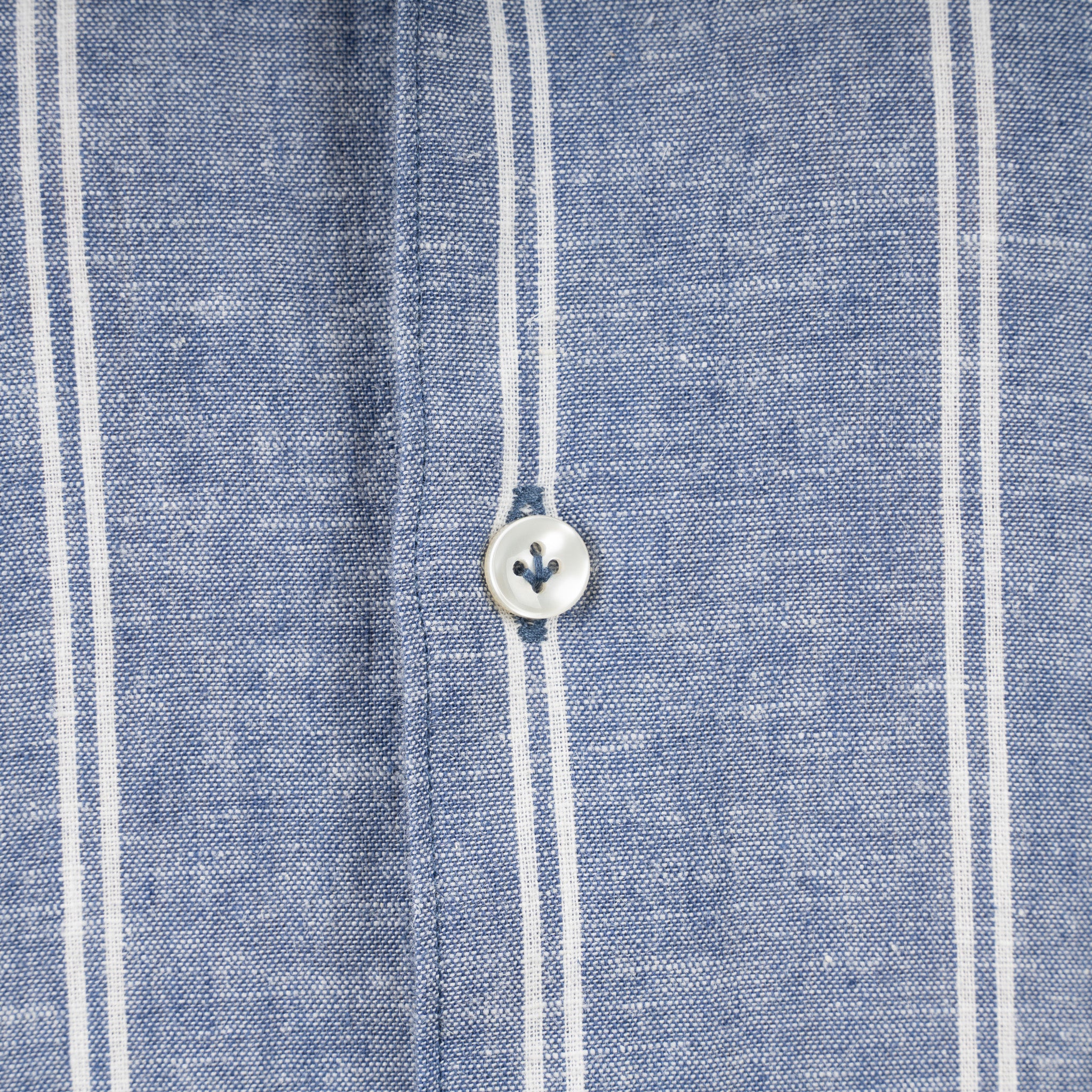 SEVEN DIALS Linnen Overhemd Blauw / Wit Gestreept | Jerred