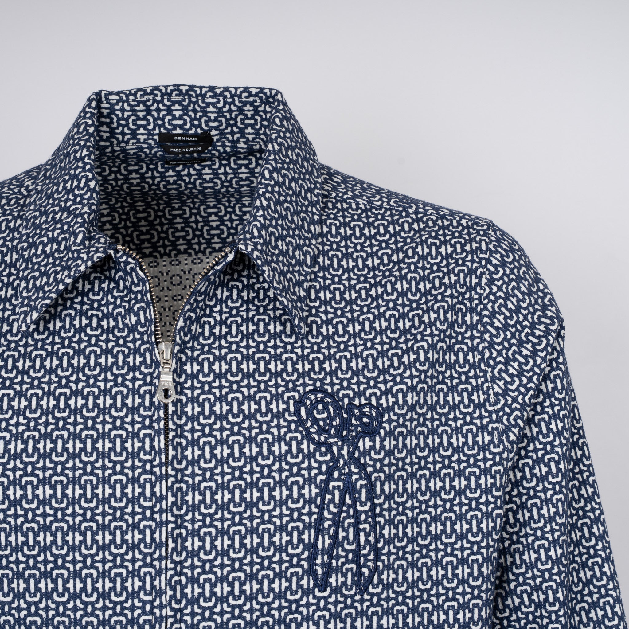 Denham Overshirt Blauw | Patch Zip