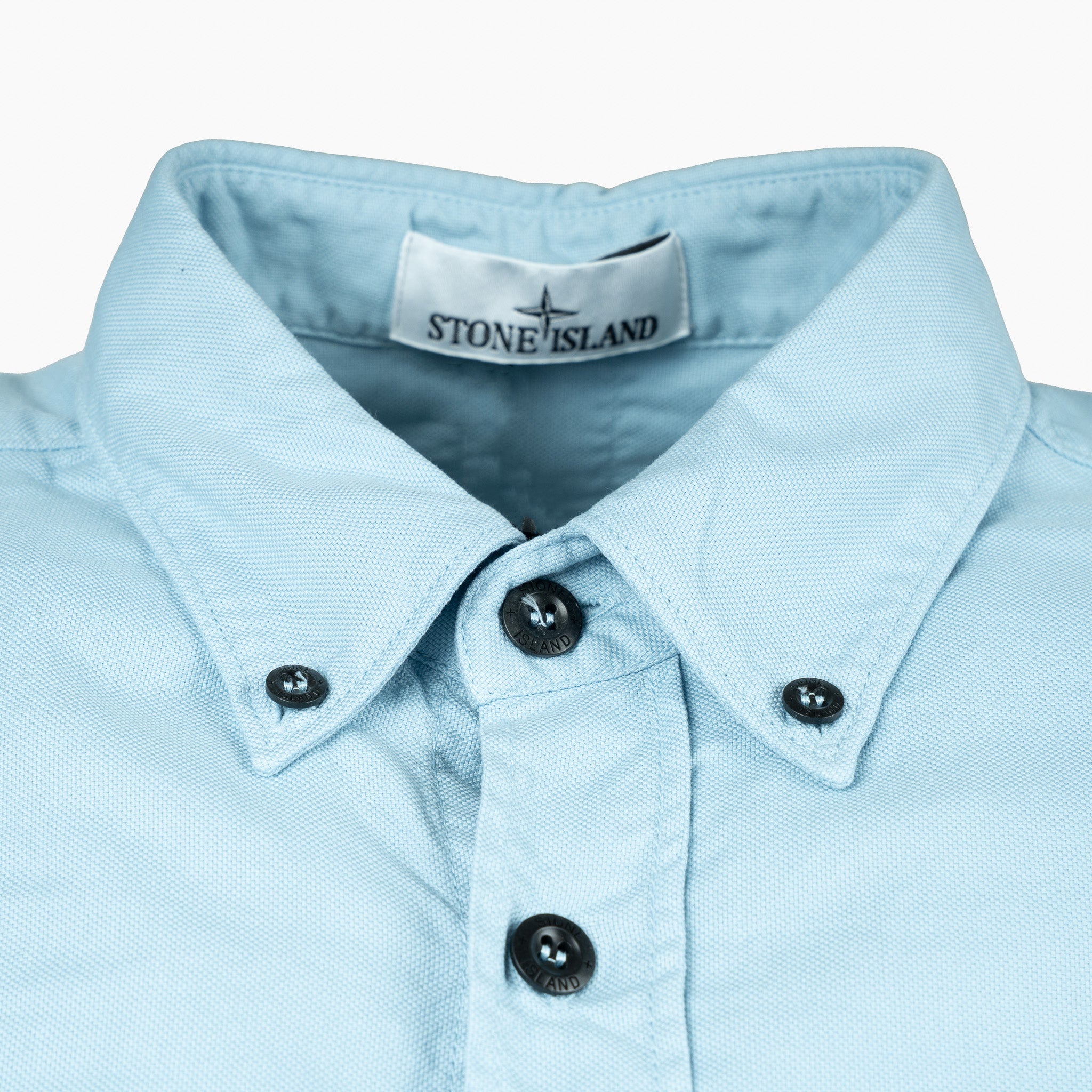 Stone Island Overhemd Lichtblauw | Organic Cotton Oxford