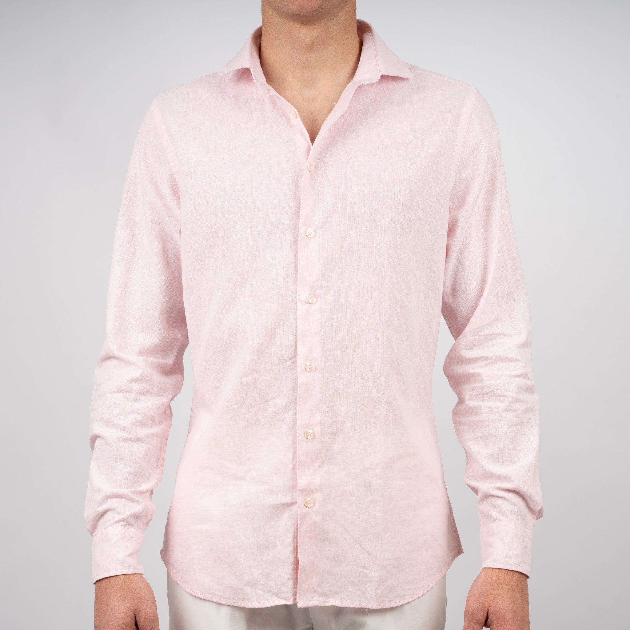 SEVEN DIALS Linnen Overhemd Roze | Jerred