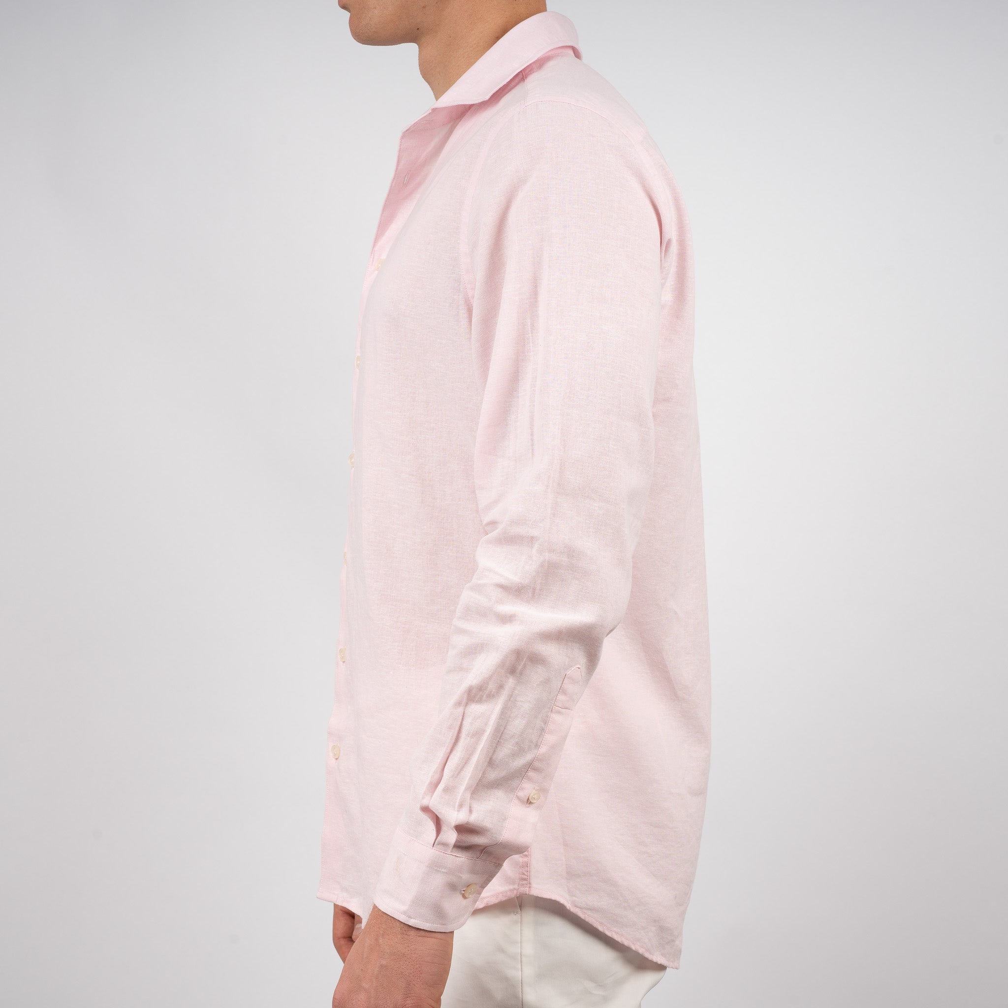 SEVEN DIALS Linnen Overhemd Roze | Jerred