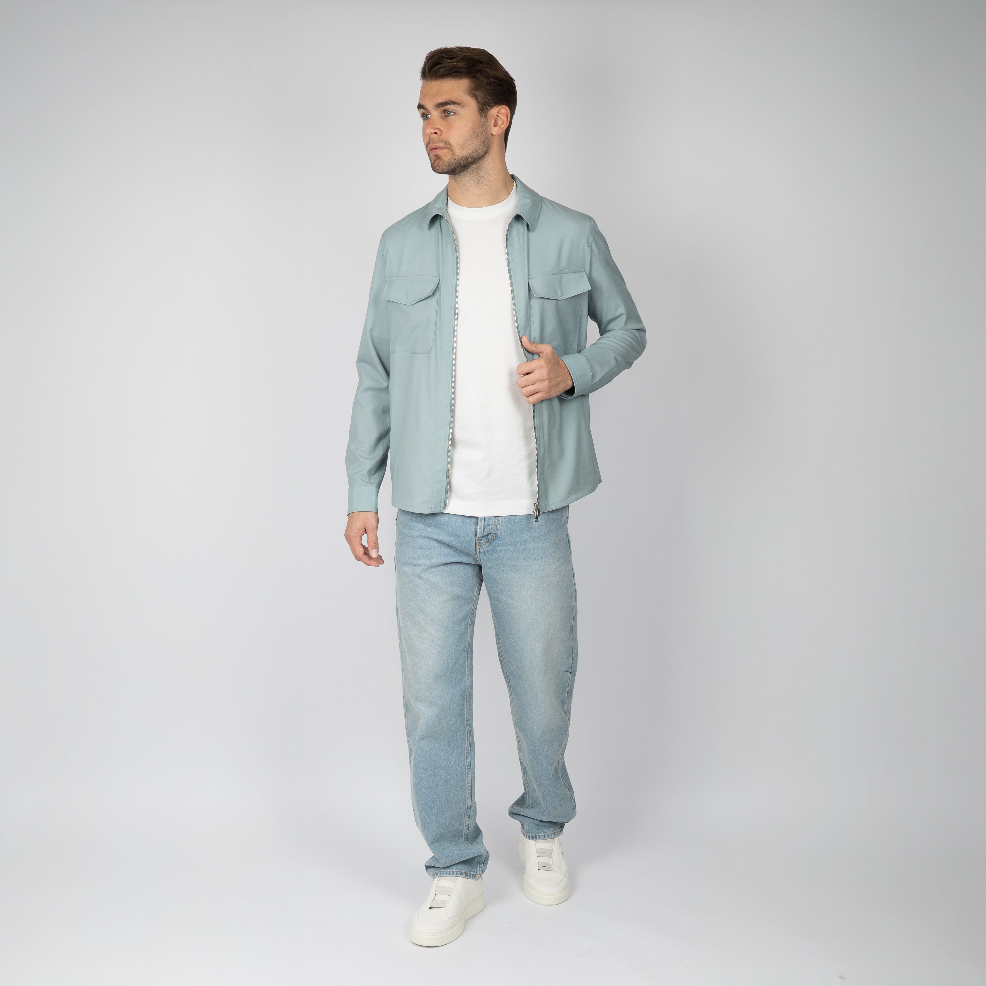 Marco Pescarolo Overshirt Mintgroen | Urus