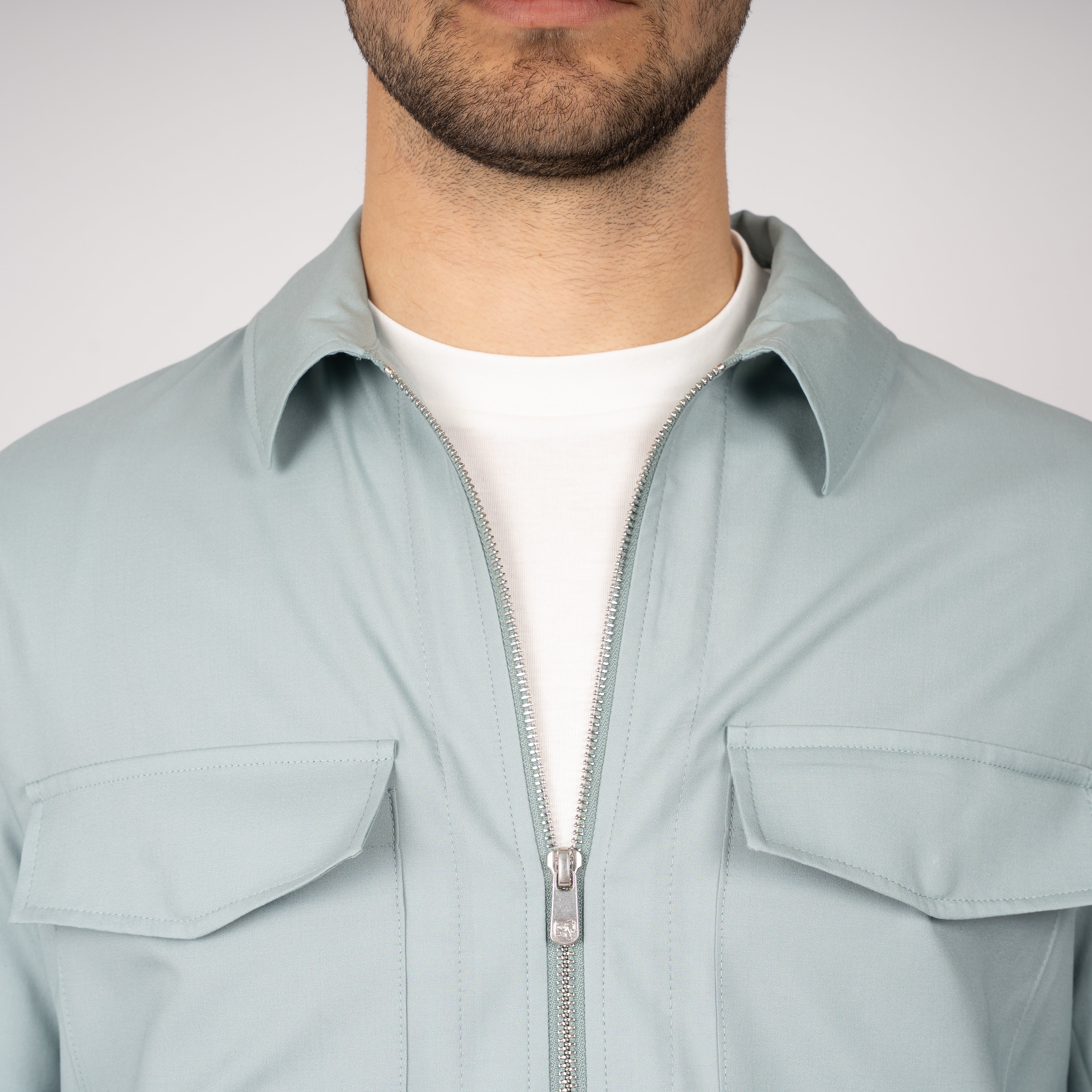 Marco Pescarolo Overshirt Mintgroen | Urus