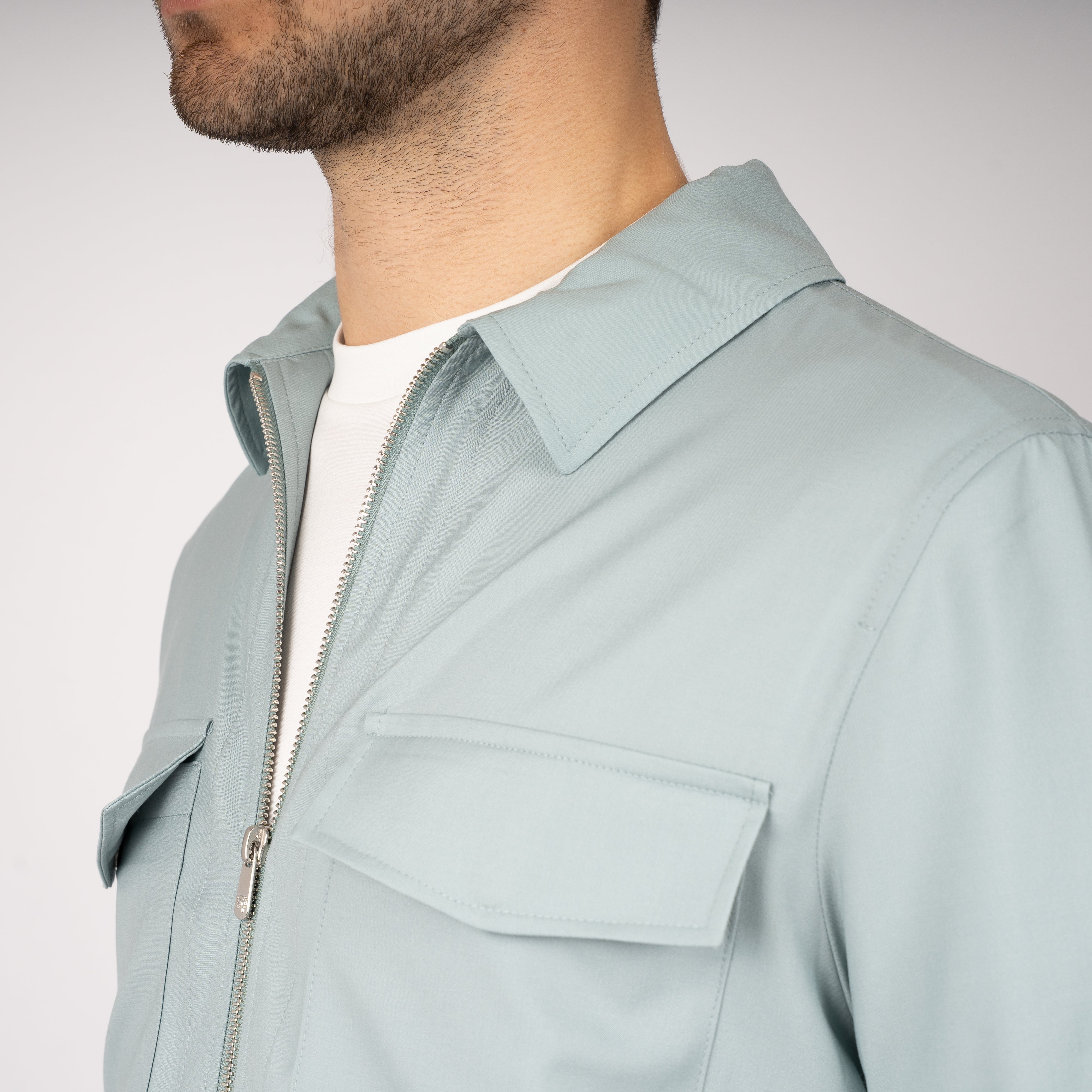 Marco Pescarolo Overshirt Mintgroen | Urus
