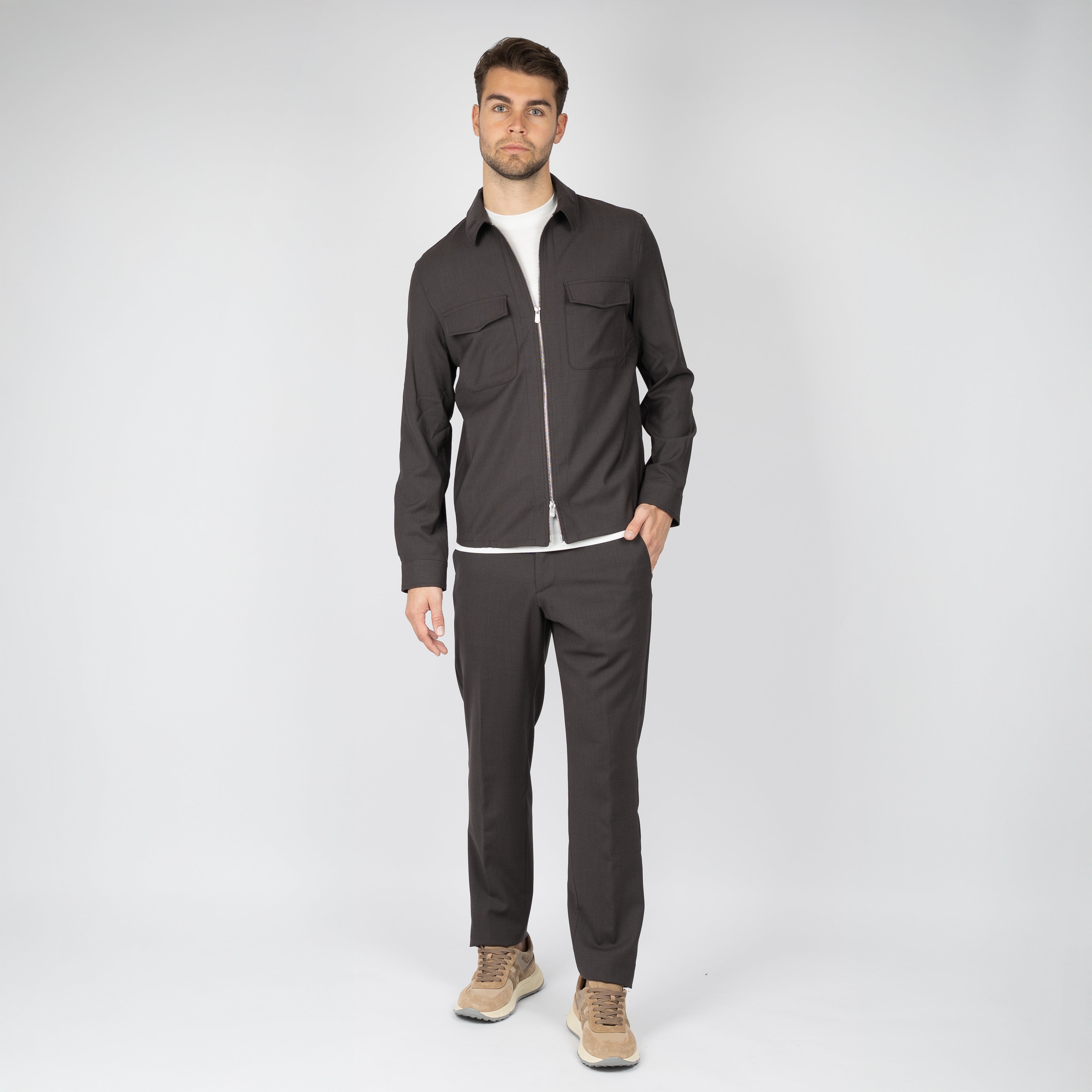 Marco Pescarolo Overshirt Bruin | Urus