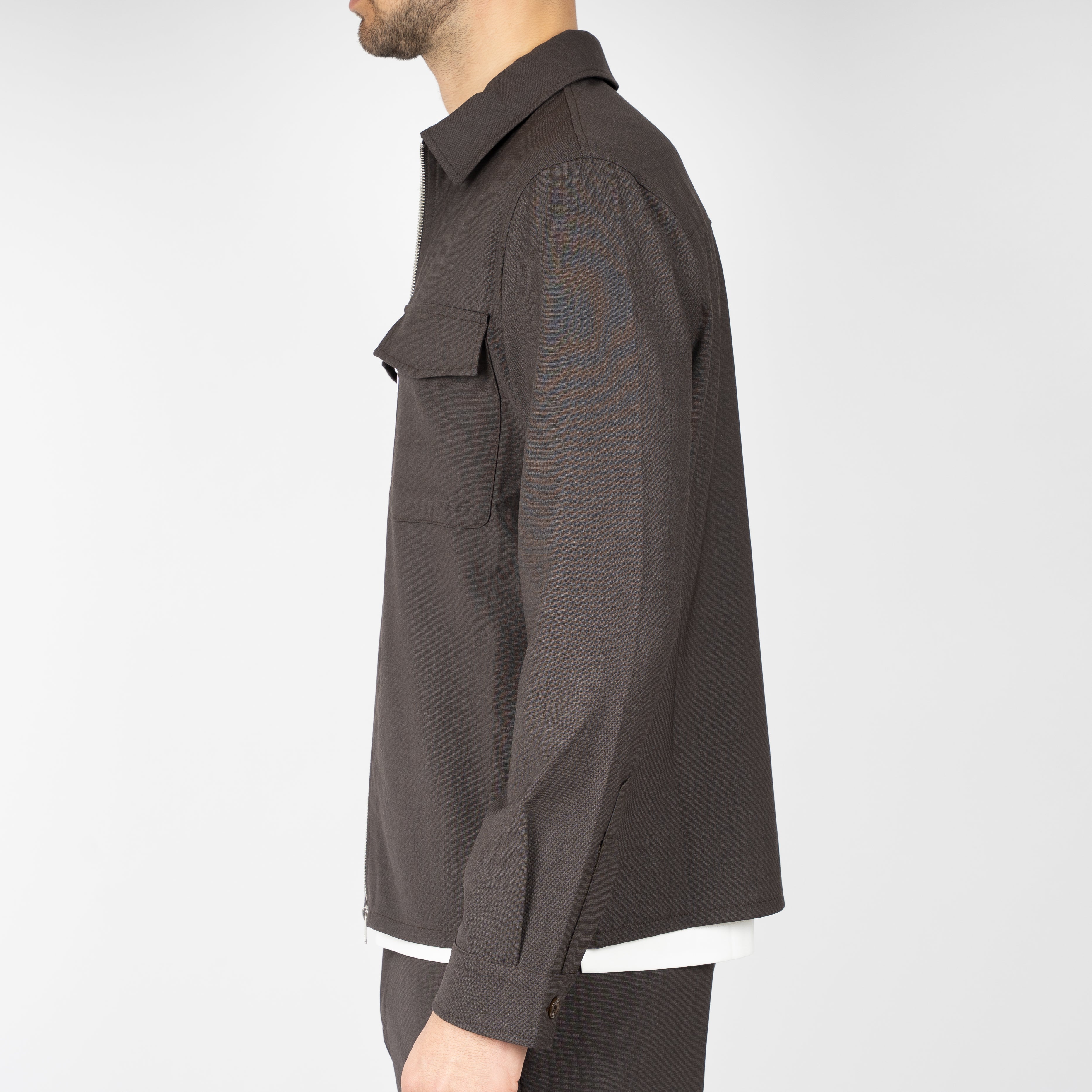 Marco Pescarolo Overshirt Bruin | Urus