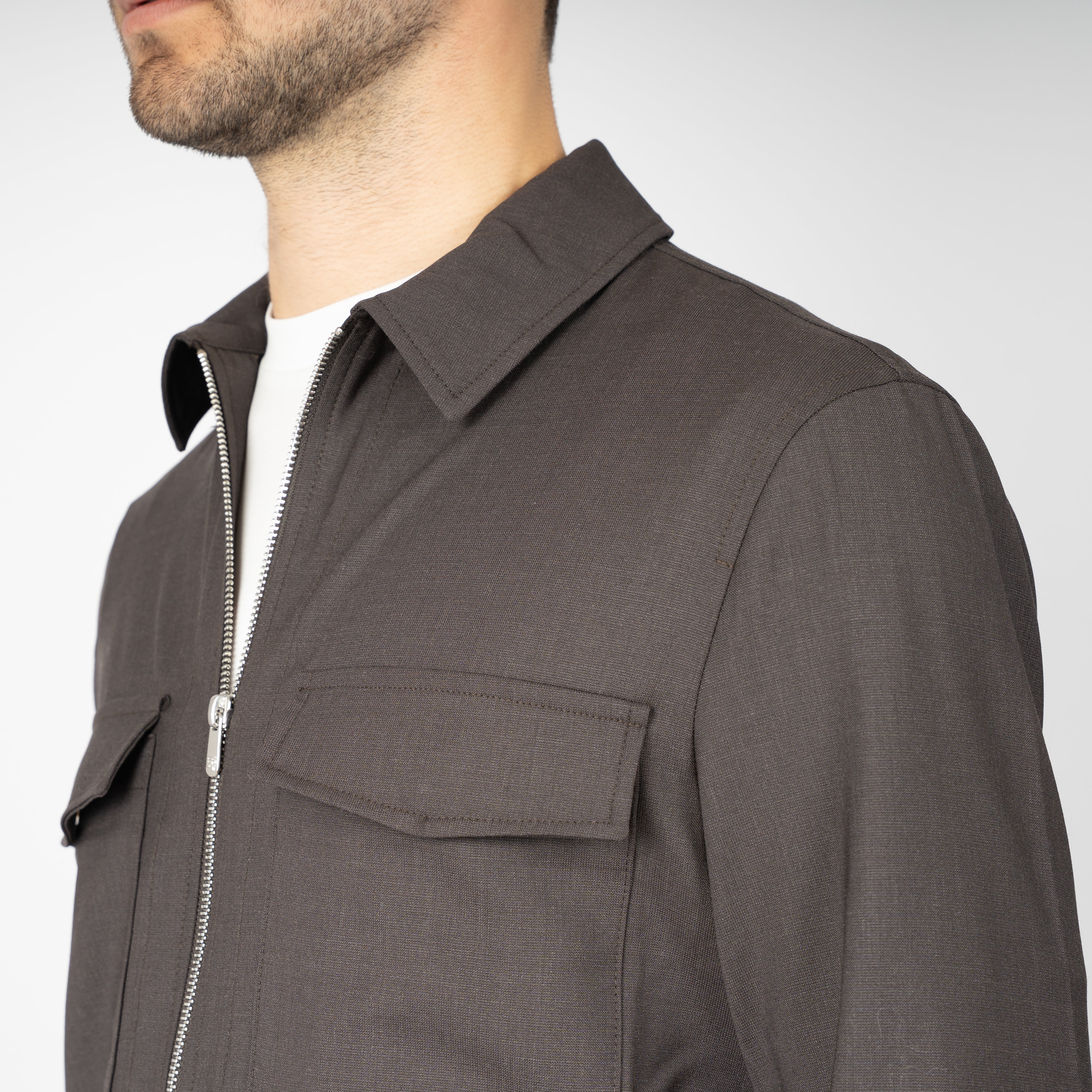 Marco Pescarolo Overshirt Bruin | Urus