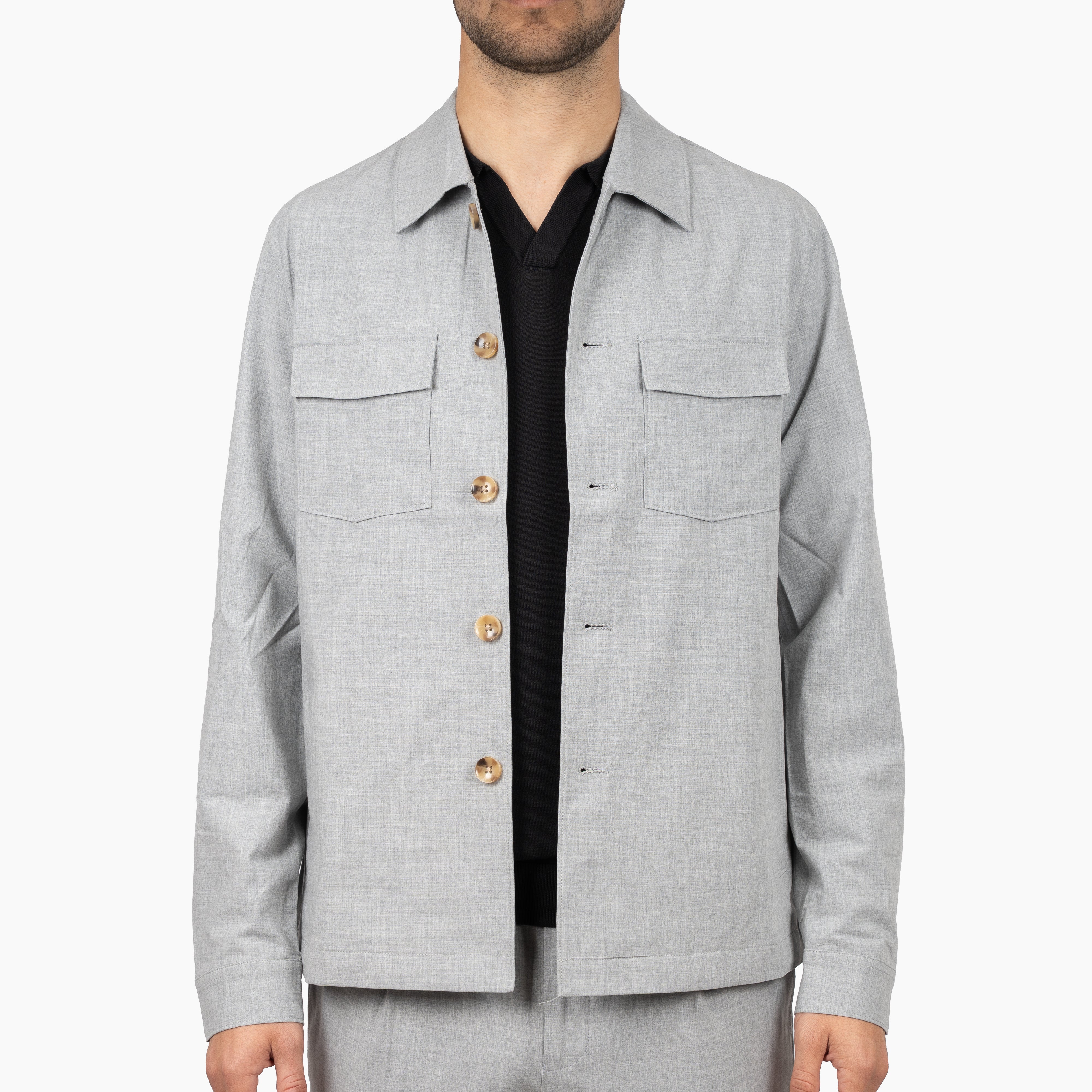 SEVEN DIALS Overshirt Grijs | Ronan