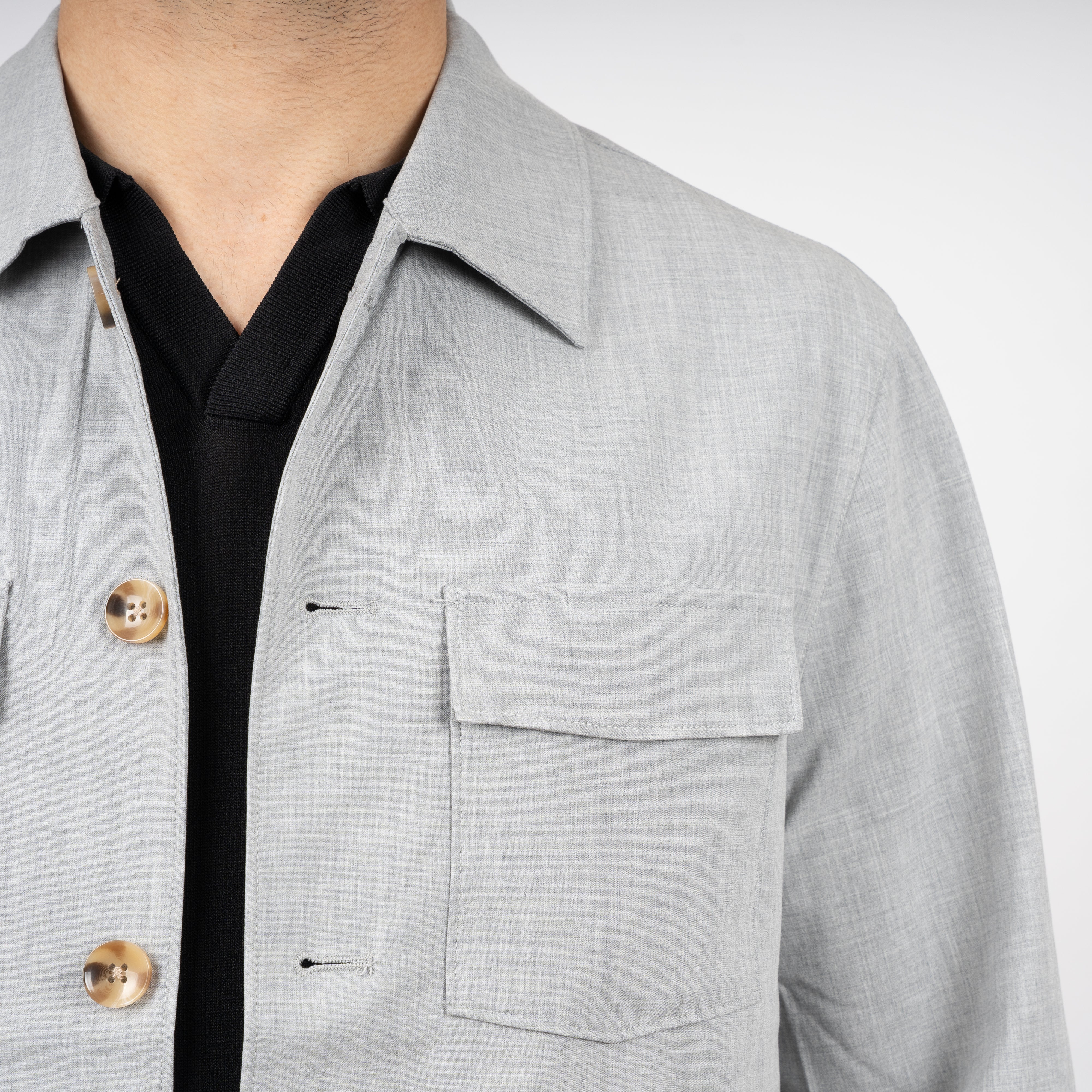 SEVEN DIALS Overshirt Grijs | Ronan