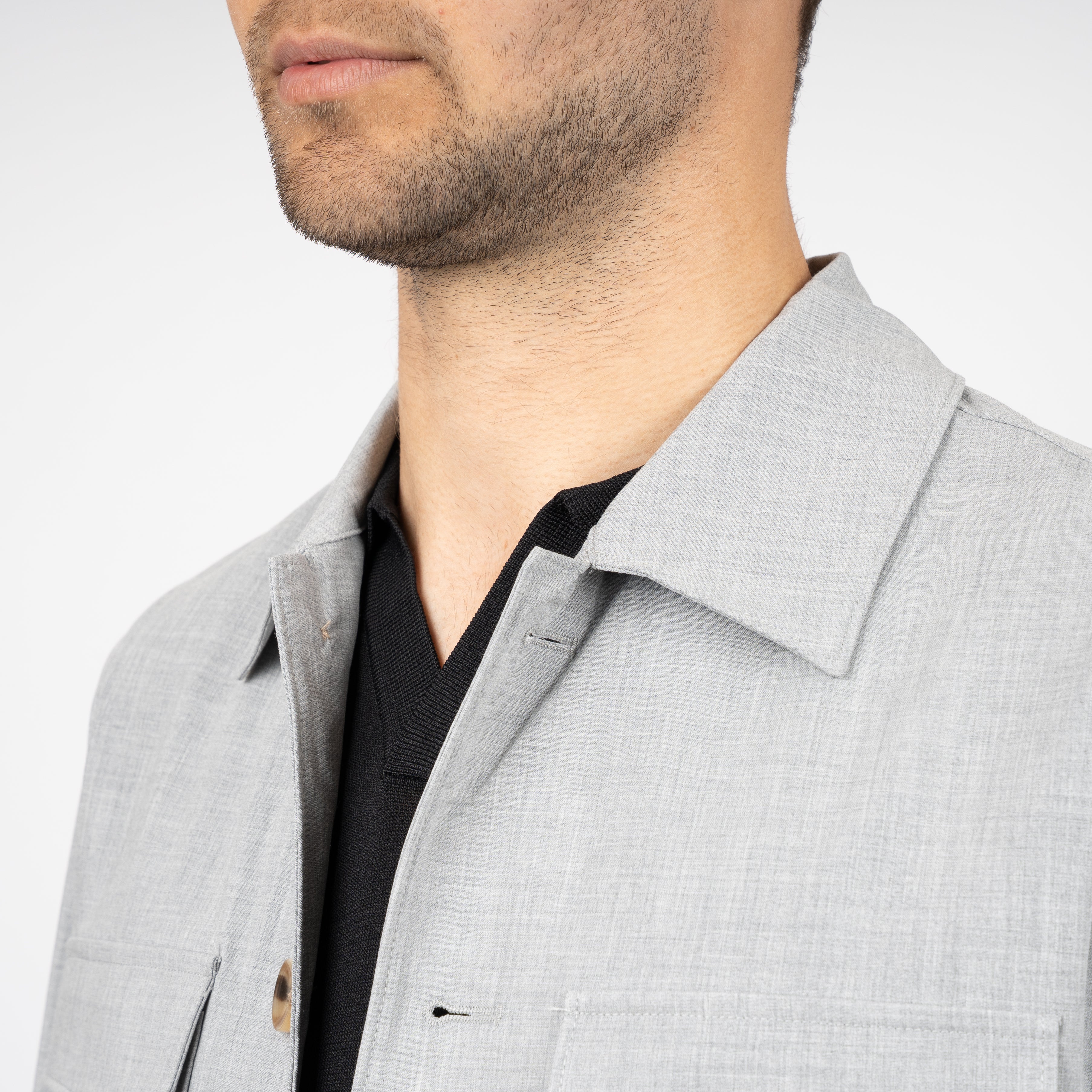 SEVEN DIALS Overshirt Grijs | Ronan