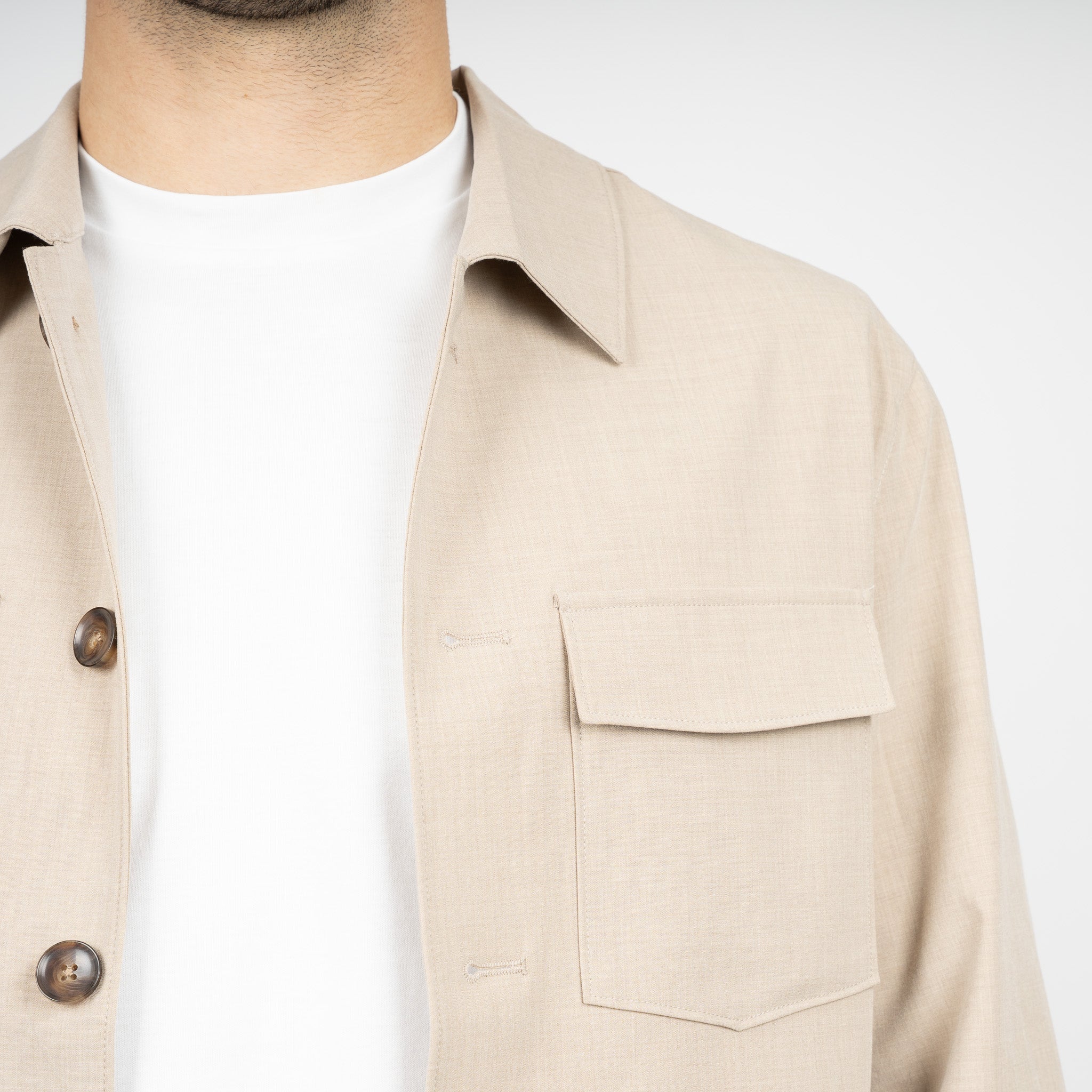SEVEN DIALS Overshirt Beige | Ronan