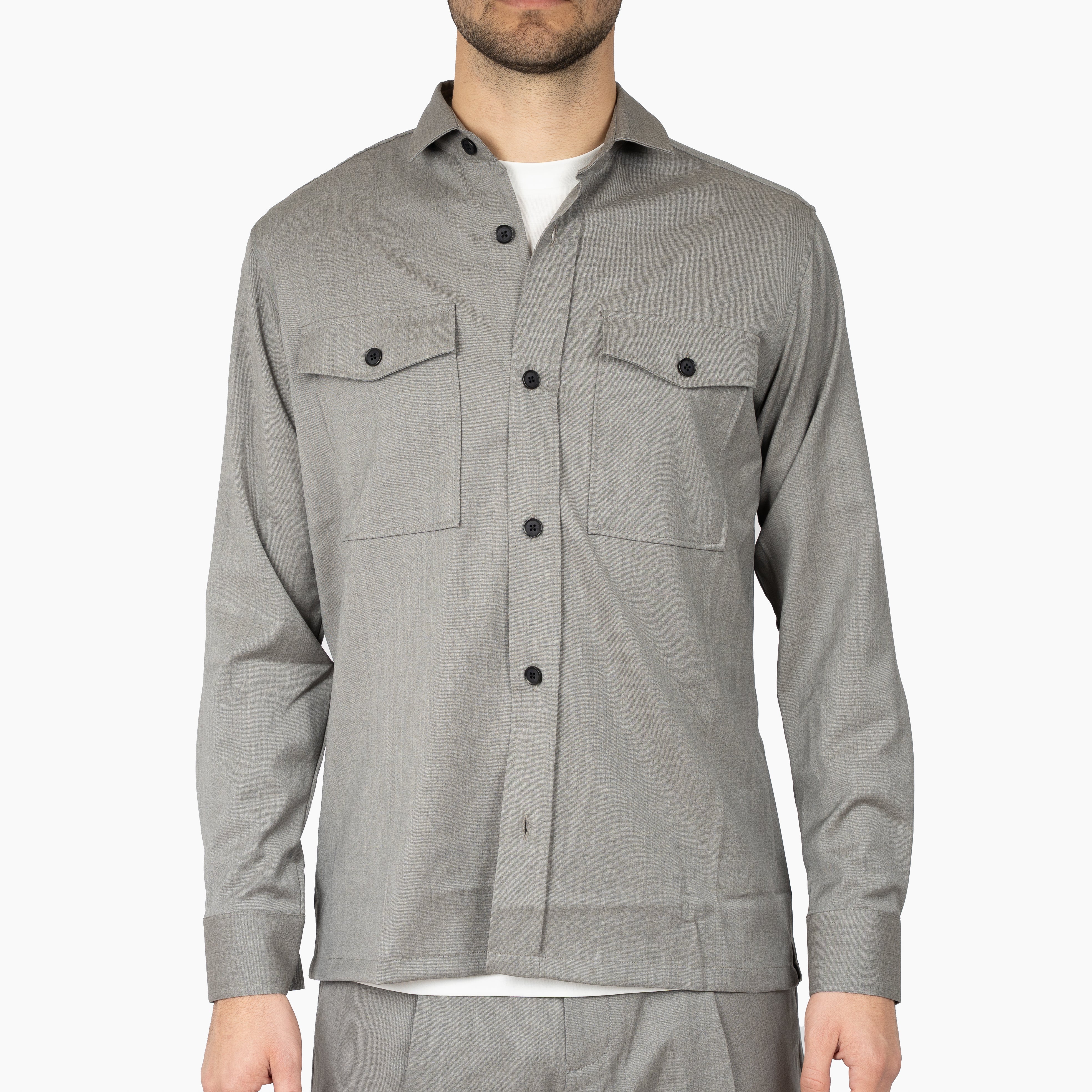 Genti Overshirt Beige | Marzotto B-Dynamic