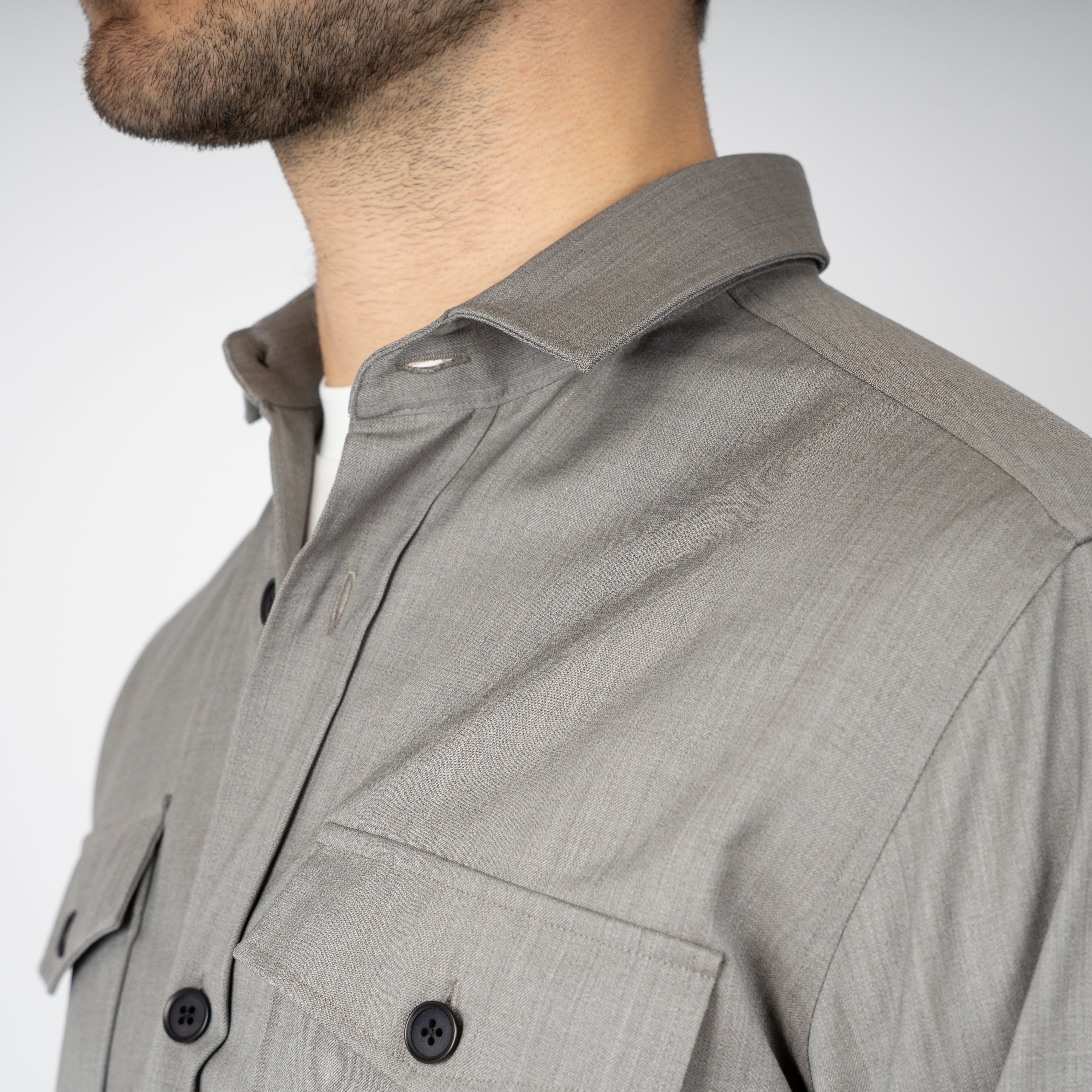 Genti Overshirt Beige | Marzotto B-Dynamic