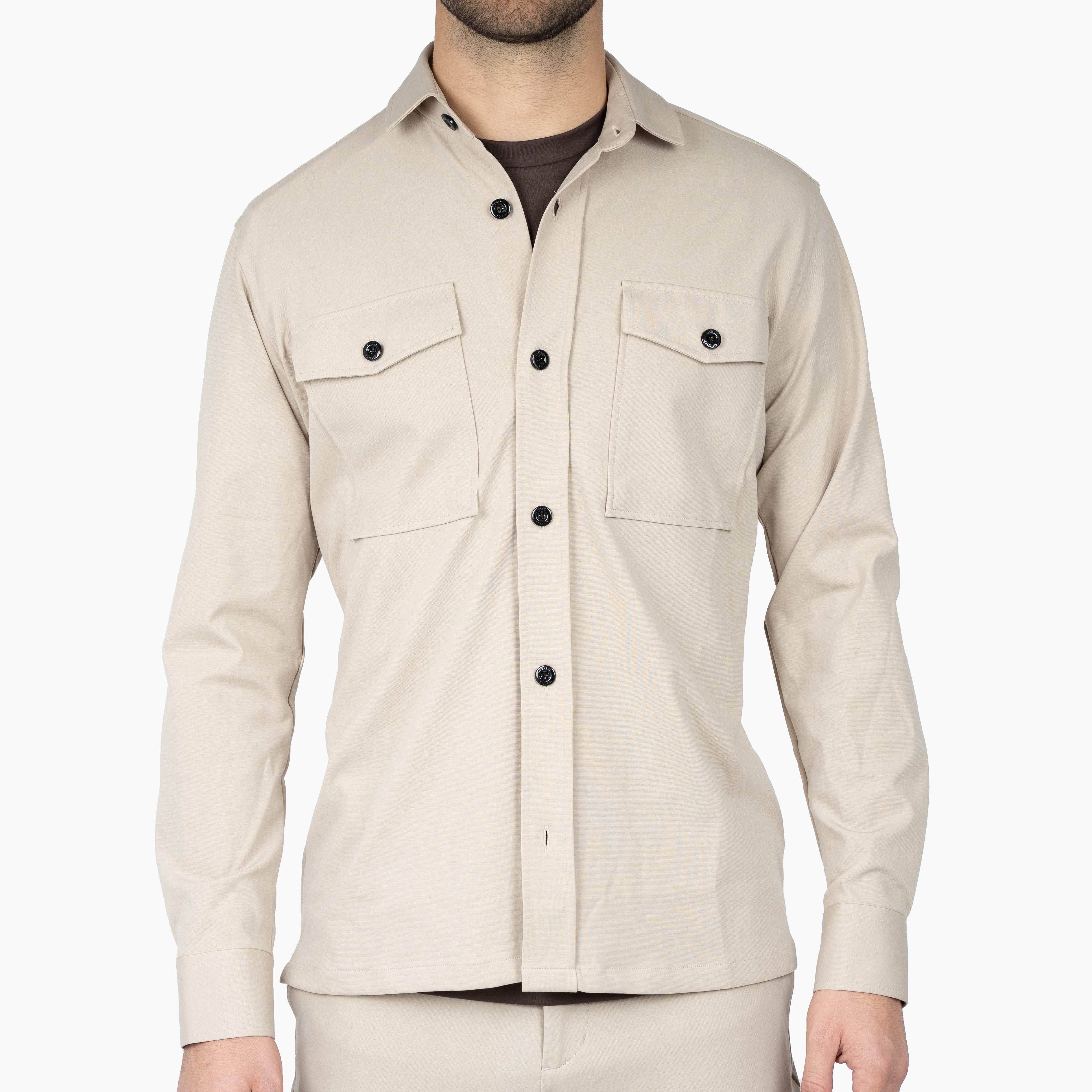Genti Overshirt Beige | Dynamic