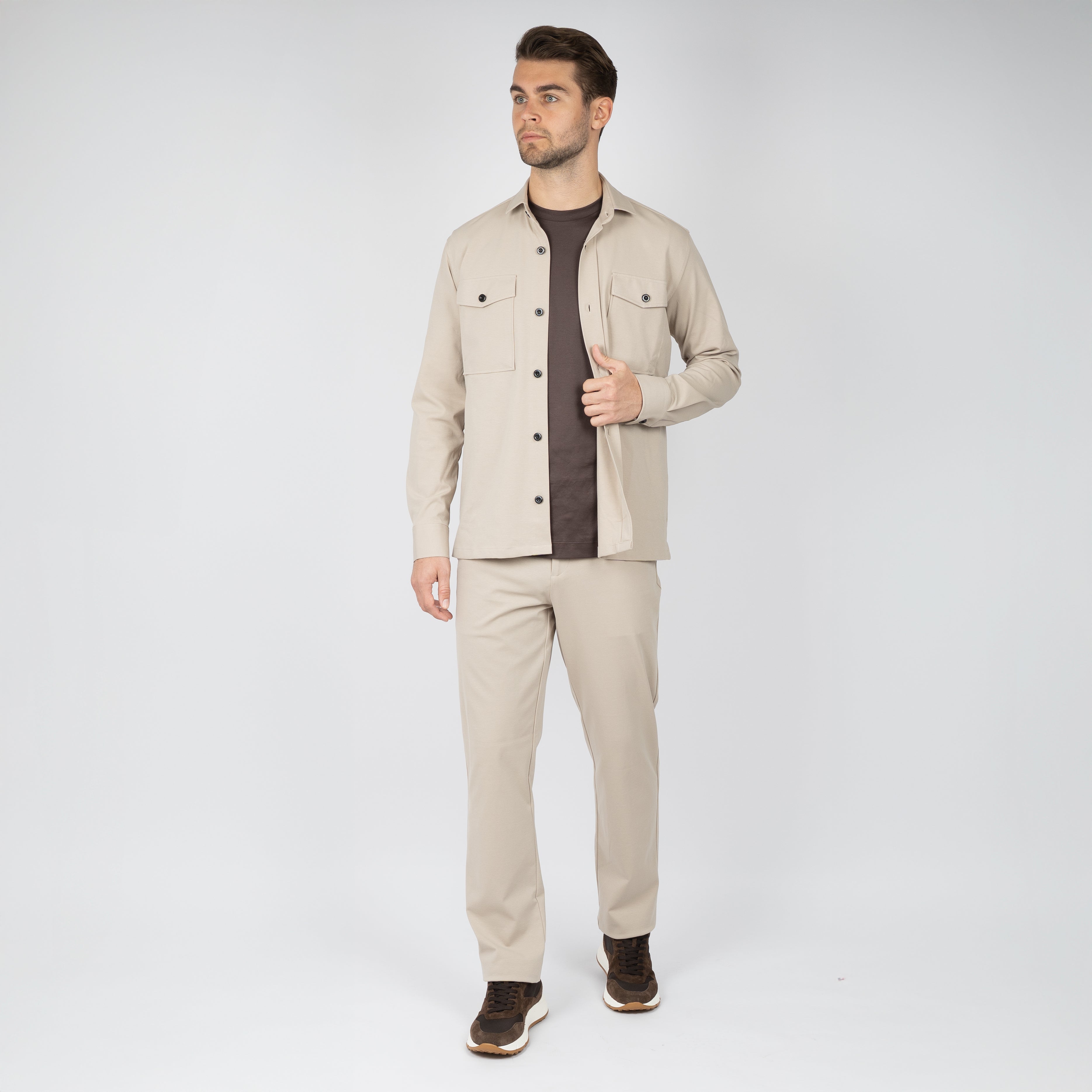 Genti Overshirt Beige | Dynamic