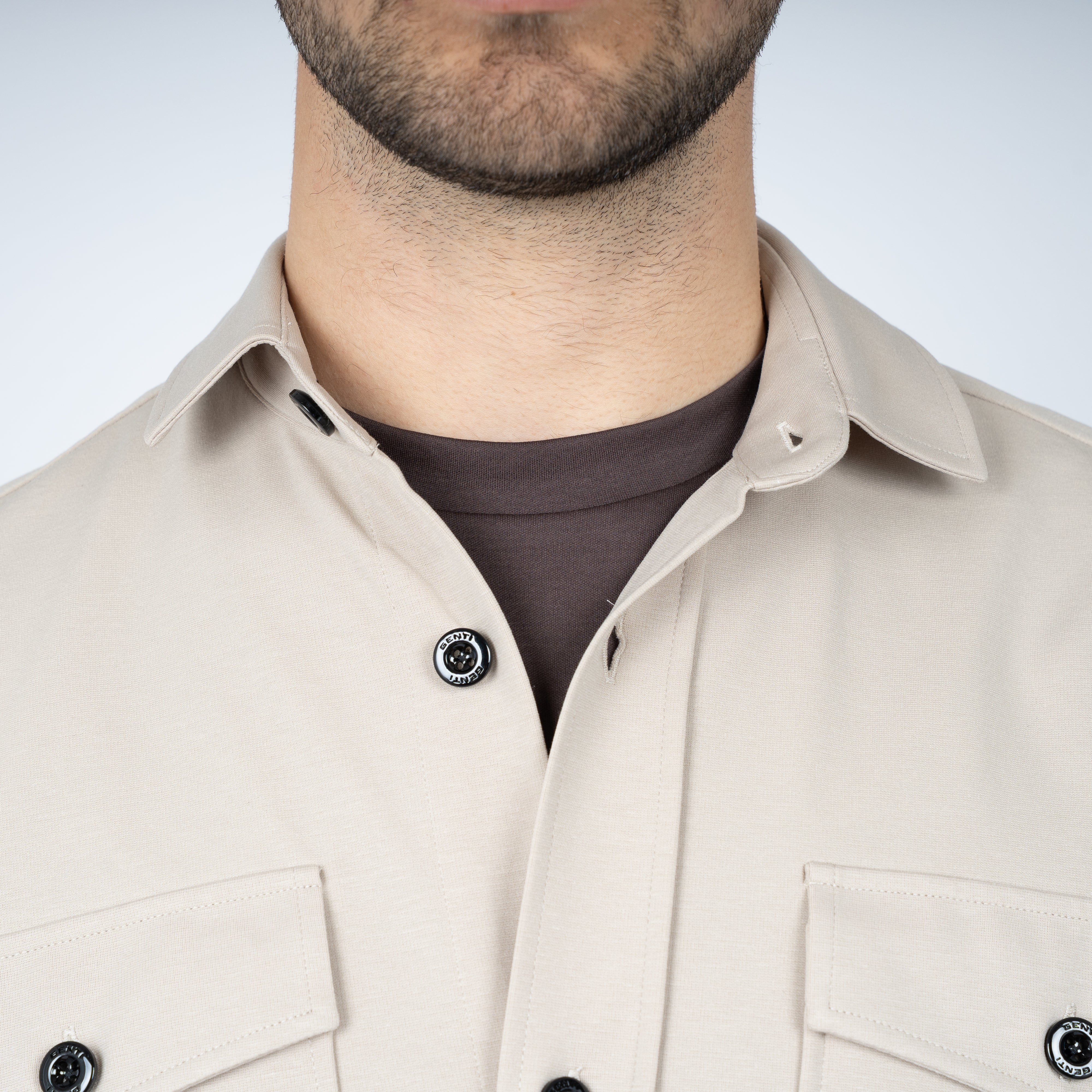 Genti Overshirt Beige | Dynamic